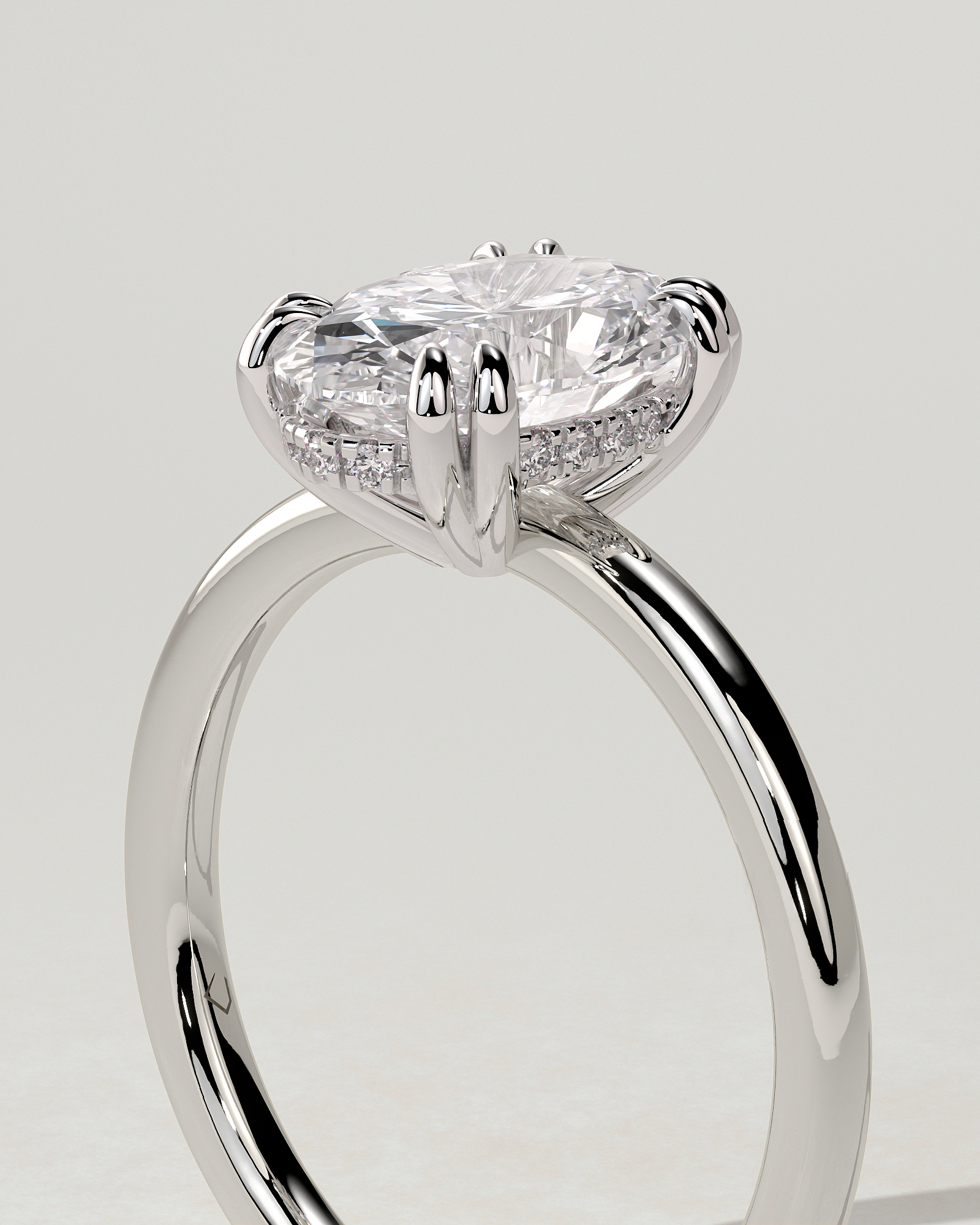 Avery Solitaire Oval Ring