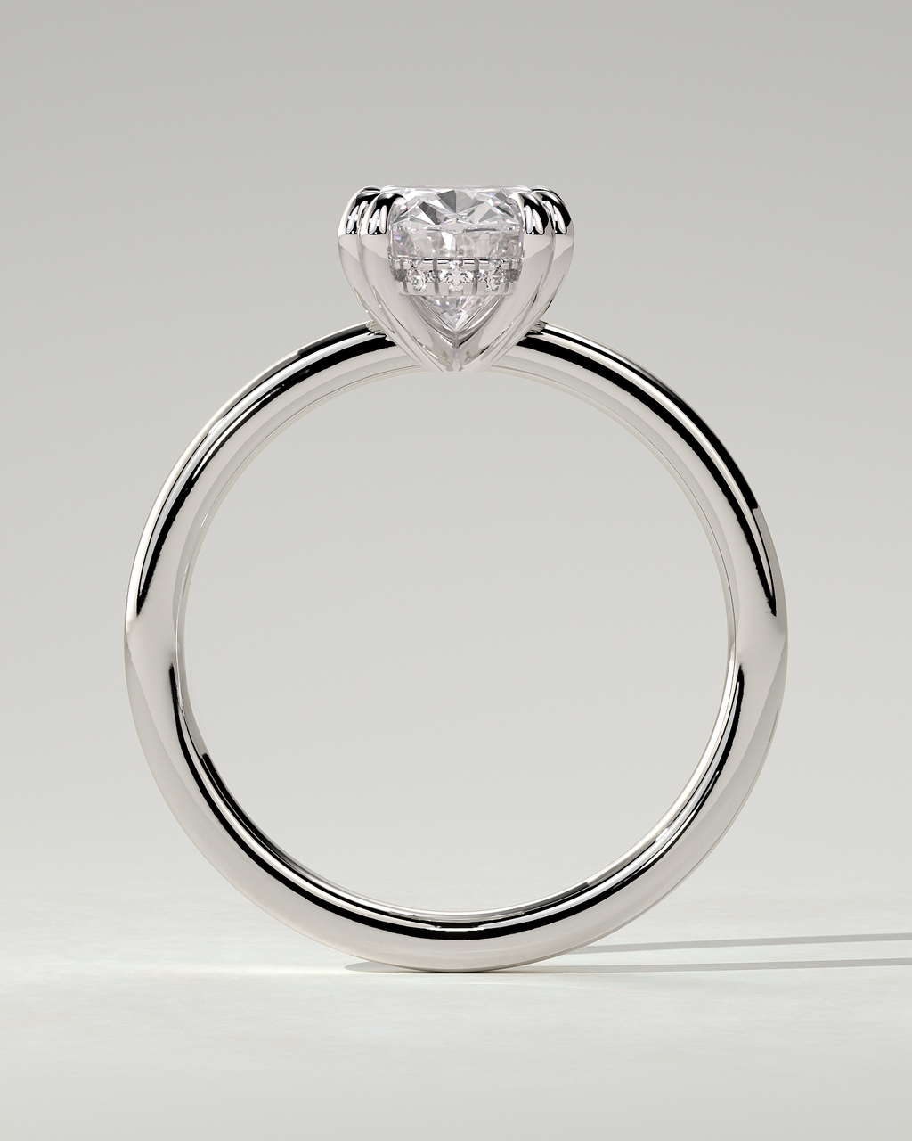 Avery Solitaire Oval Ring