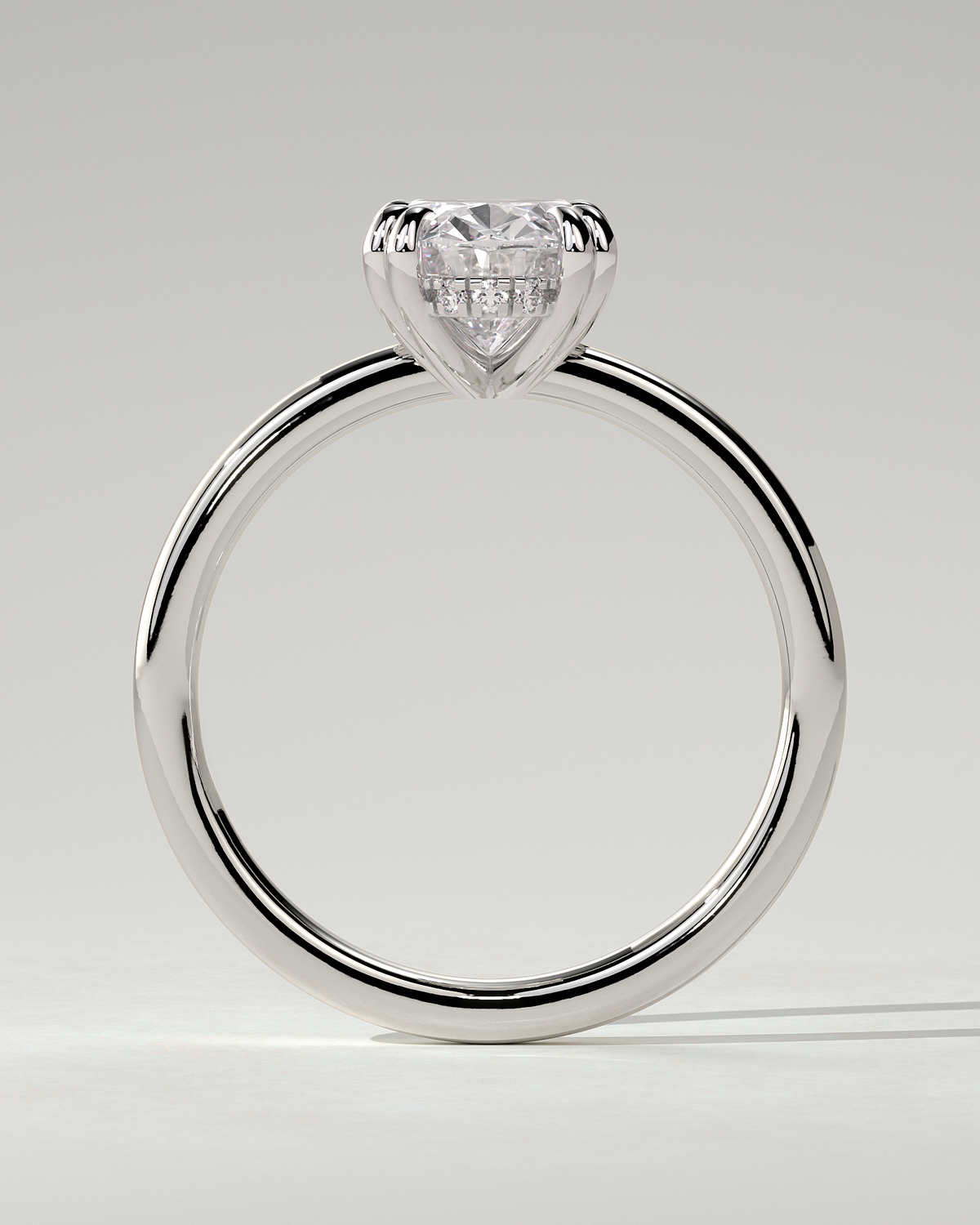 Avery Solitaire Oval Ring