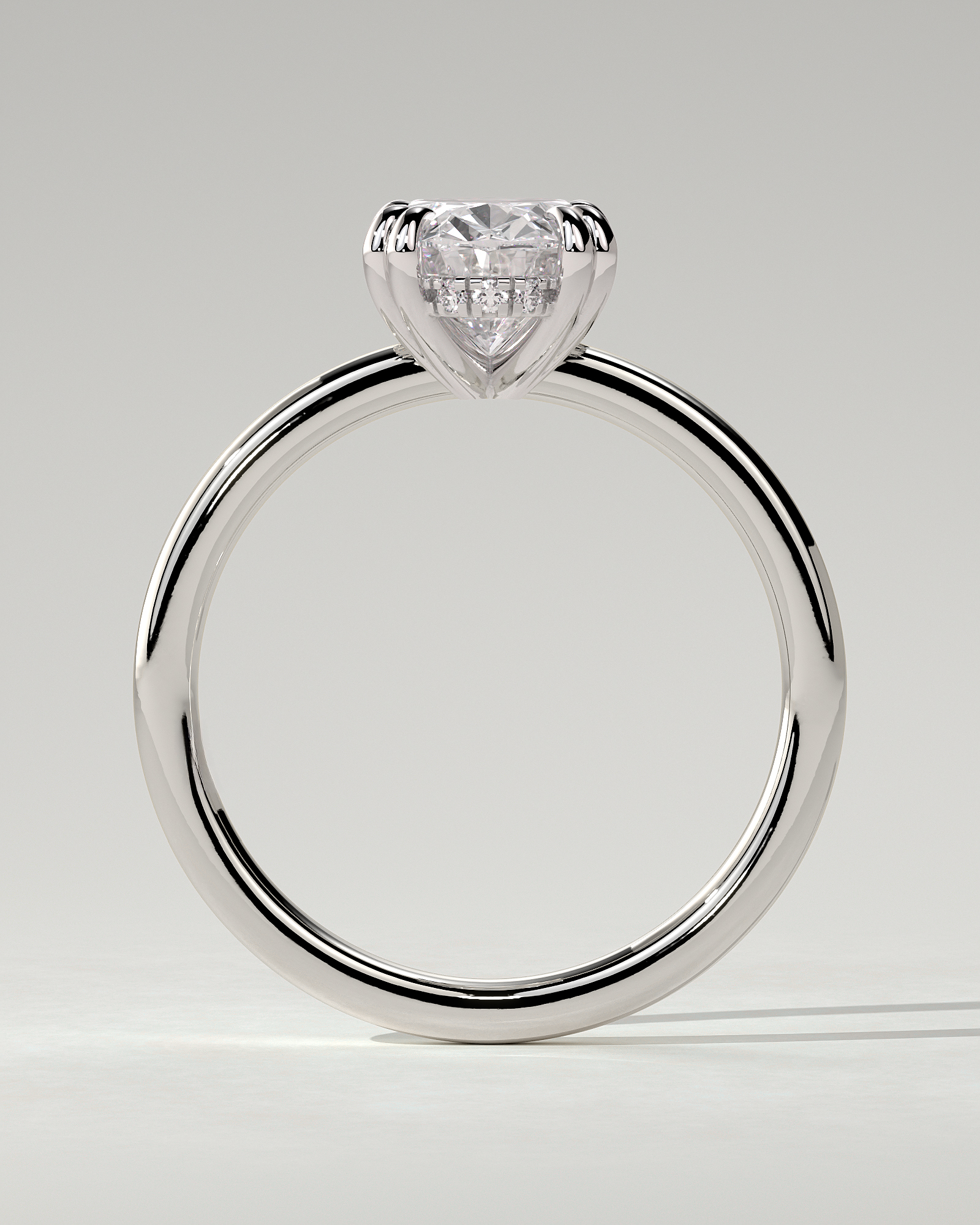 Avery Solitaire Oval Ring