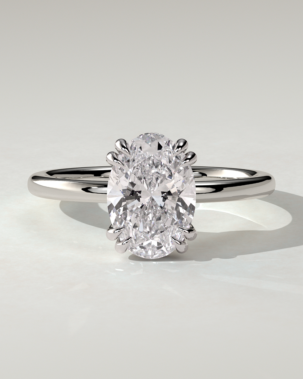 Avery Solitaire Oval Ring