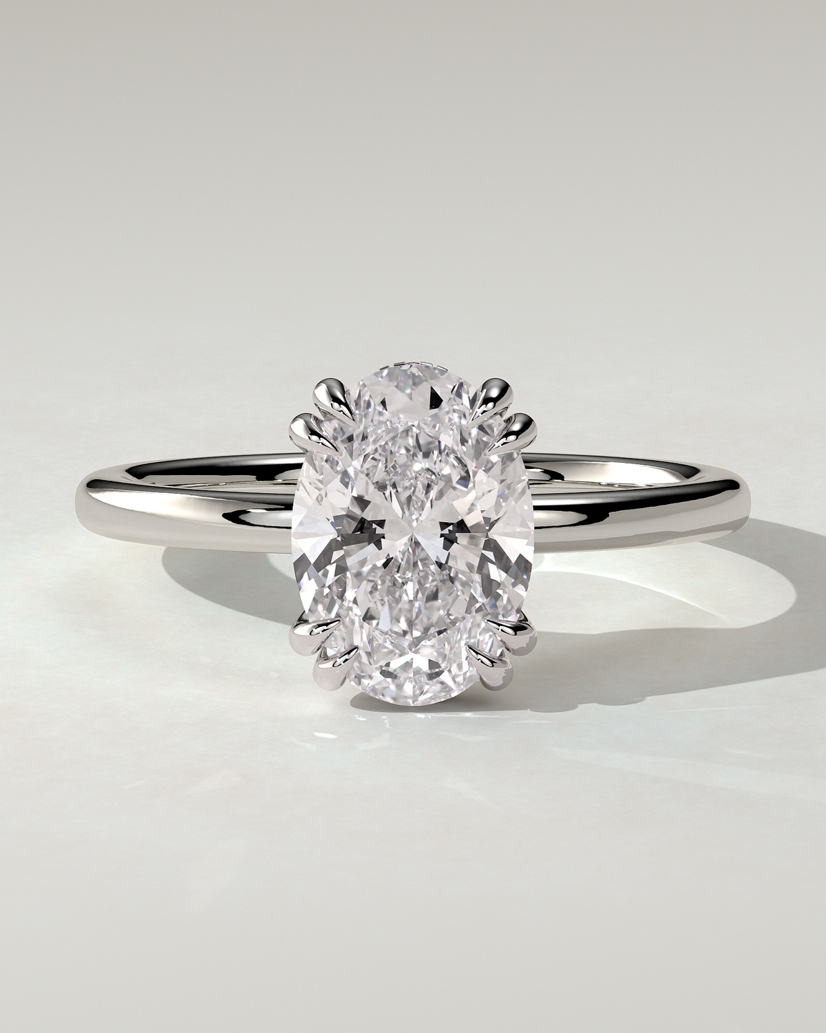 Avery Solitaire Oval Ring
