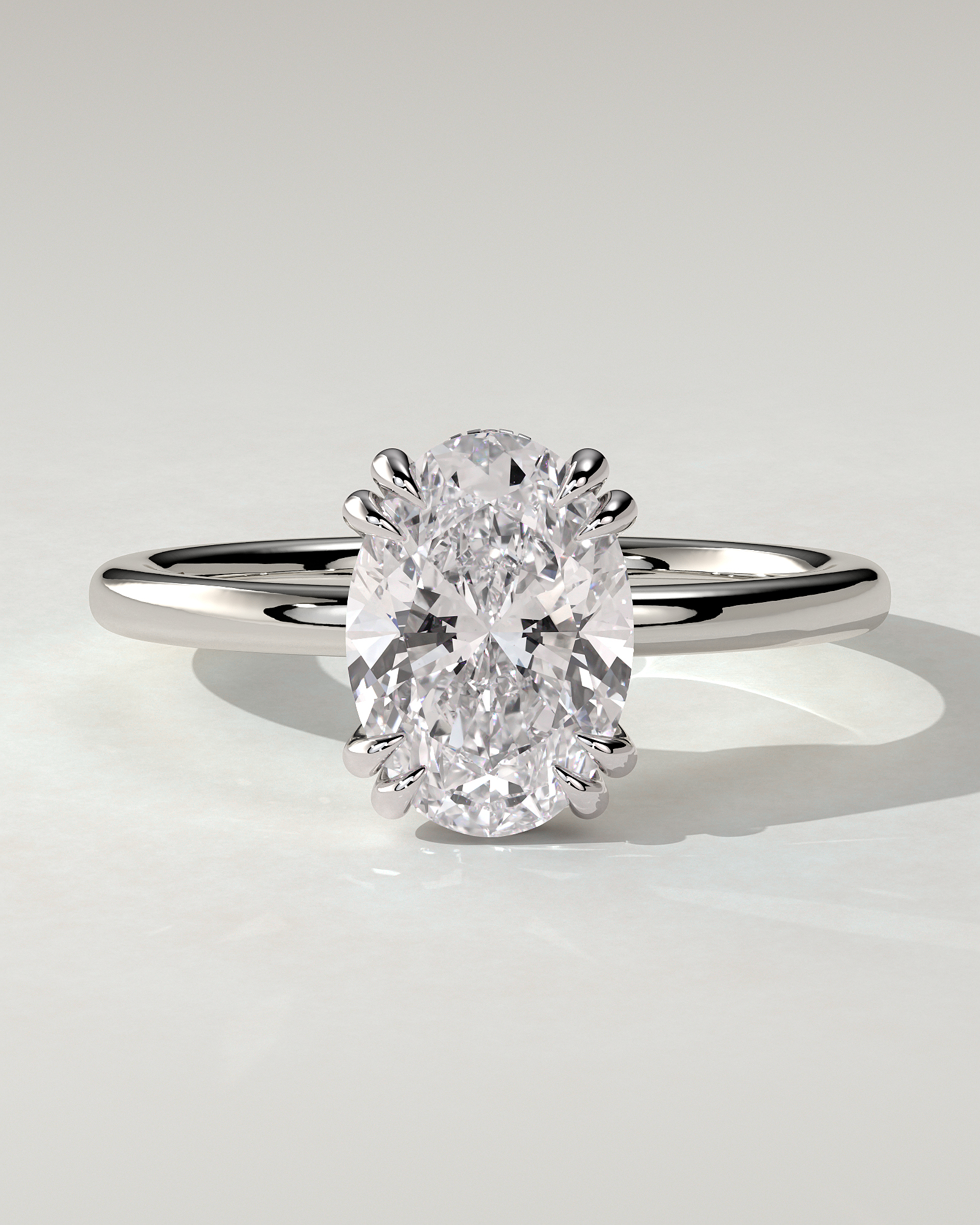 Avery Solitaire Oval Ring