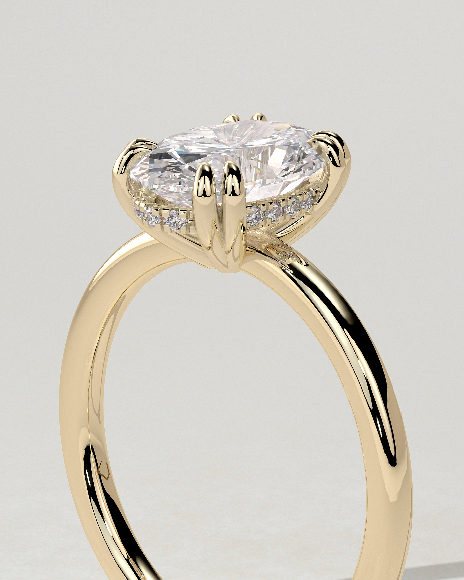 Avery Solitaire Oval Ring