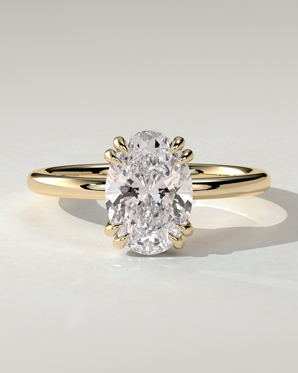Avery Solitaire Oval Ring