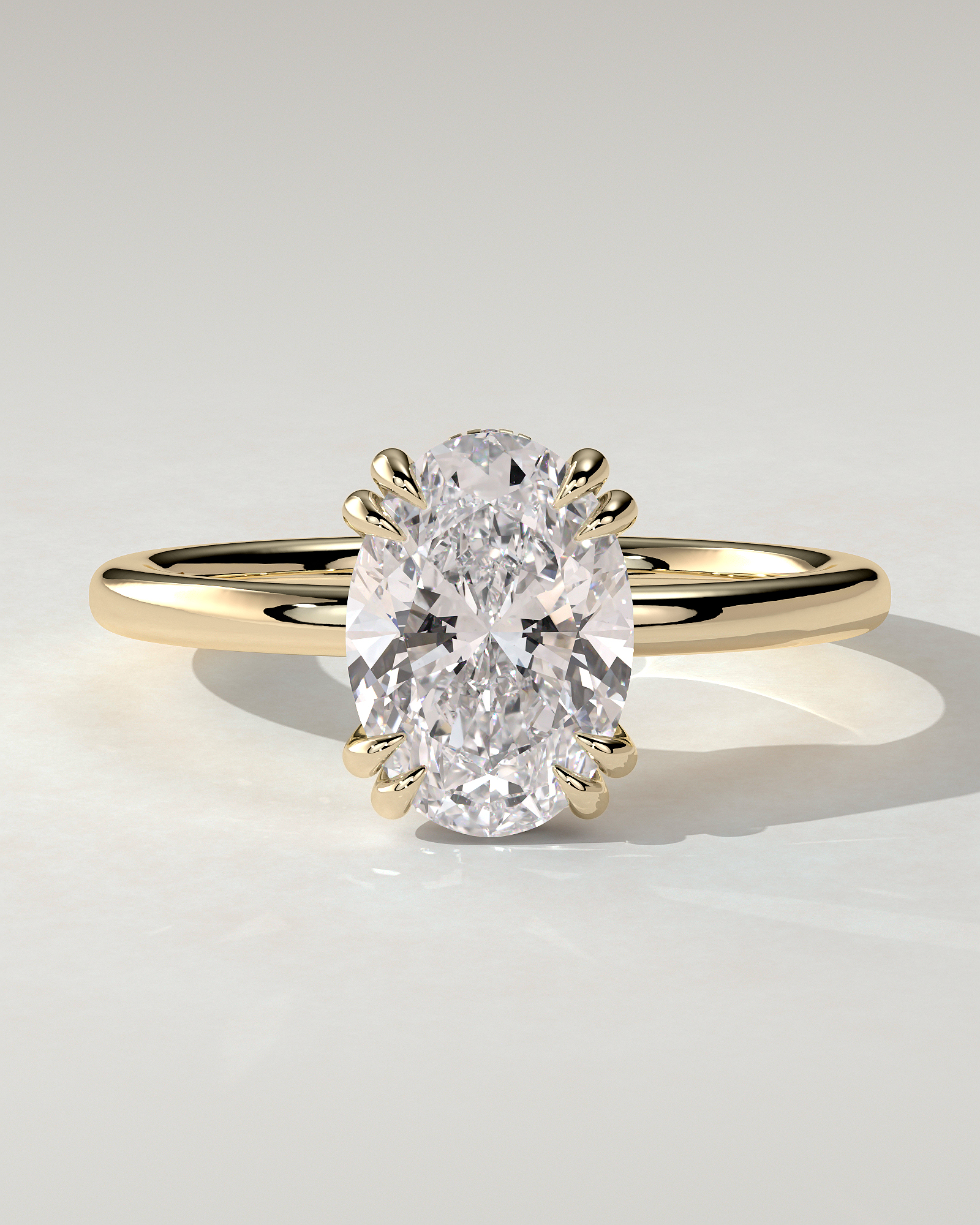 Avery Solitaire Oval Ring