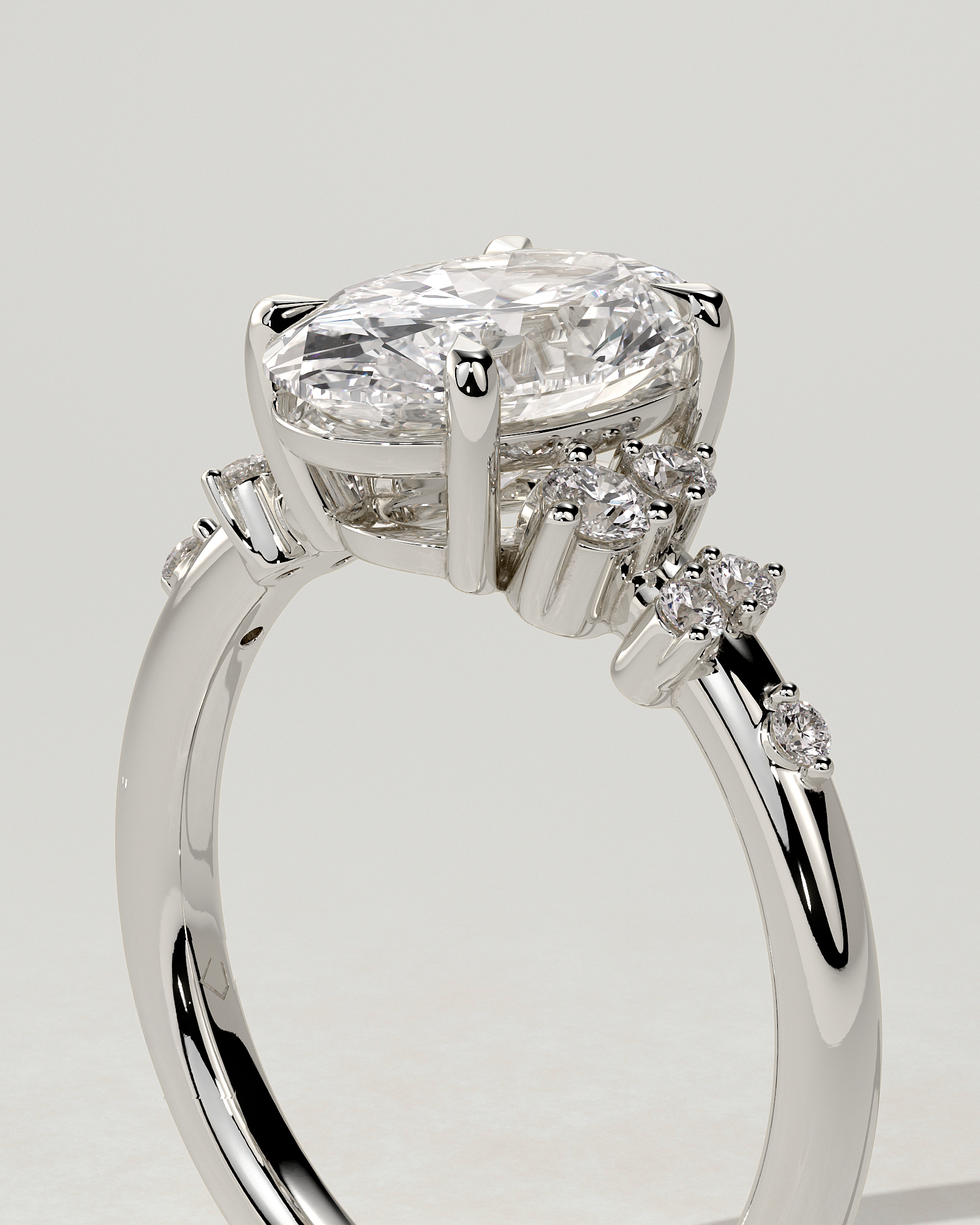 Bella Solitaire Oval Ring
