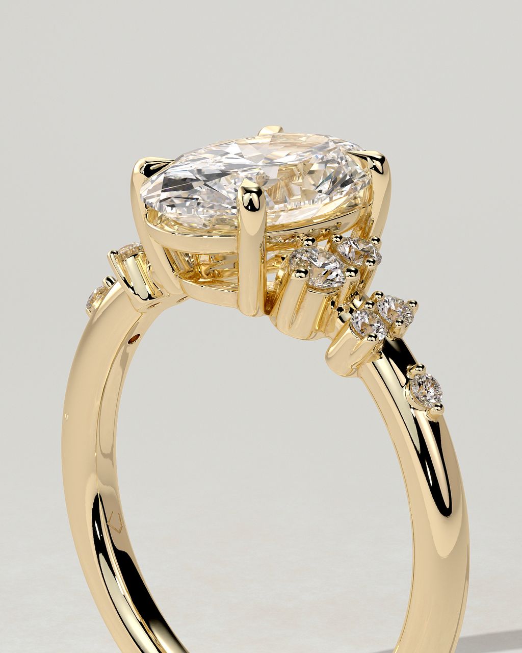 Bella Solitaire Oval Ring