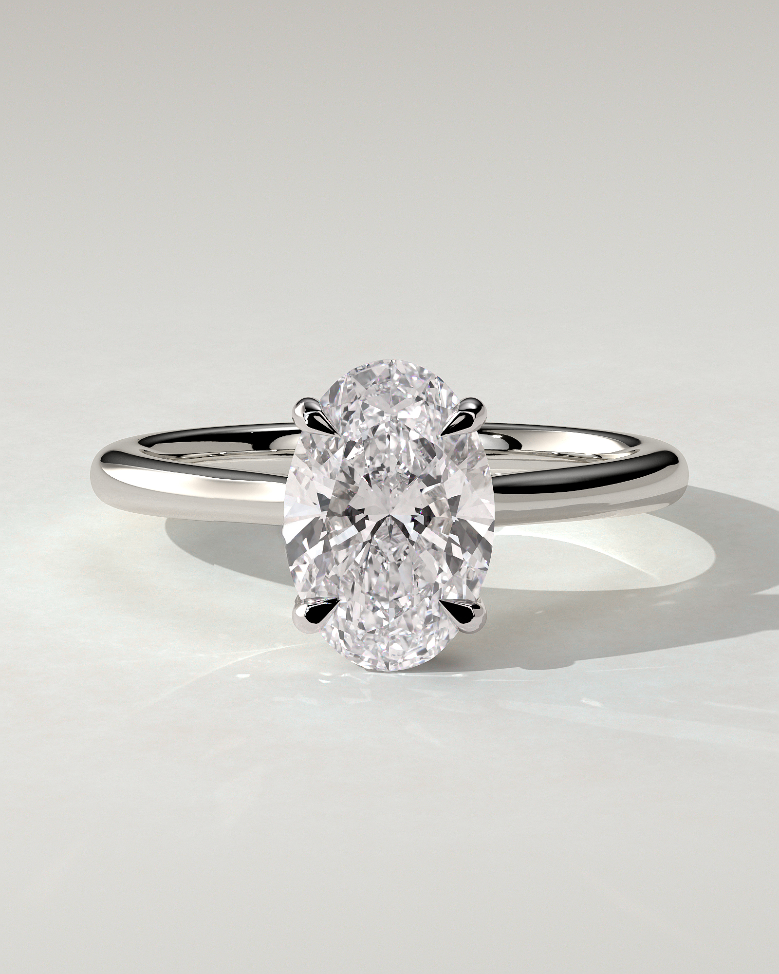 Bethany Solitaire Oval Ring
