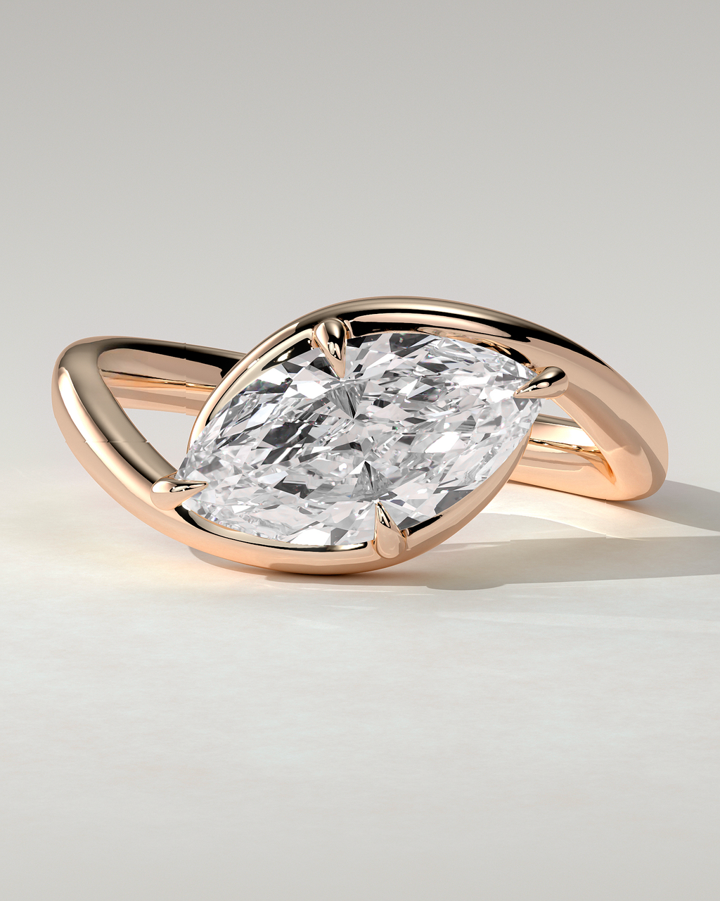 Beverly Solitaire Marquise Ring