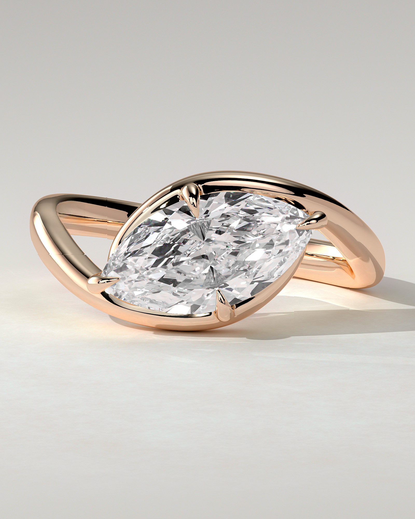 Beverly Solitaire Marquise Ring