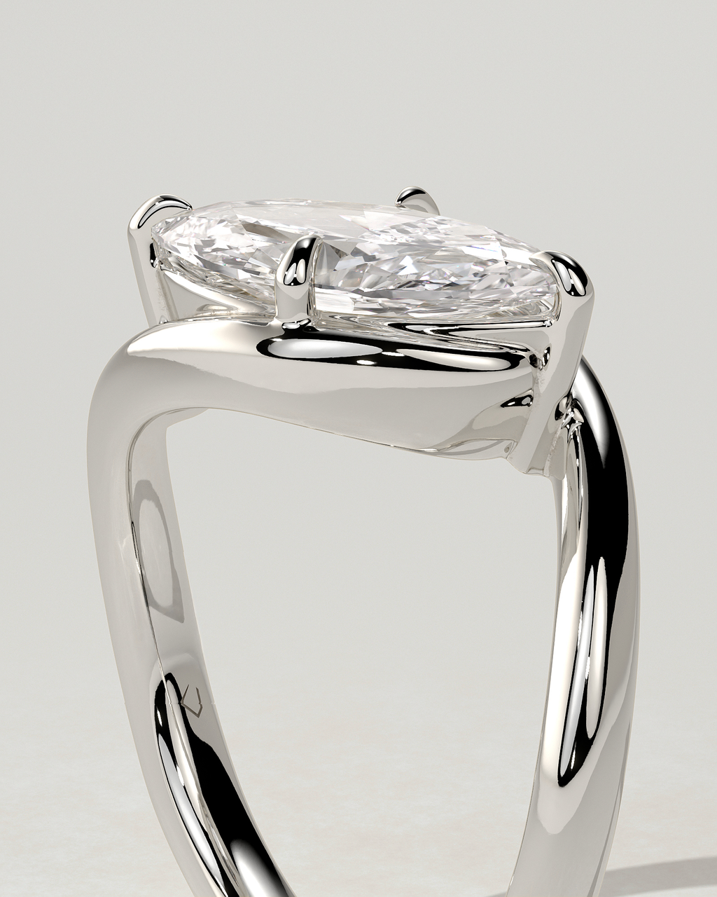 Beverly Solitaire Marquise Ring