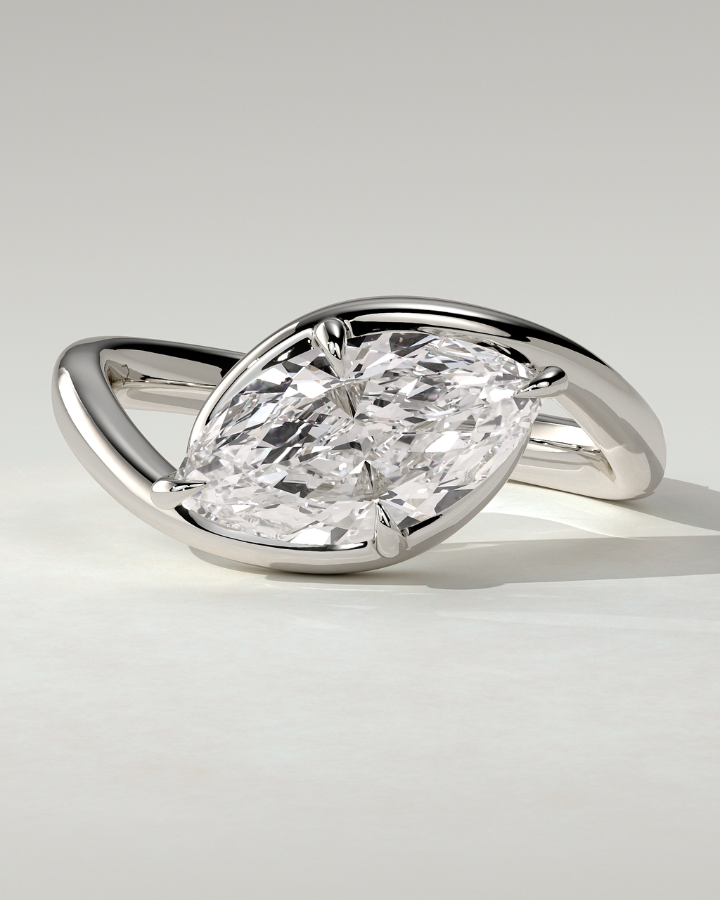 Beverly Solitaire Marquise Ring