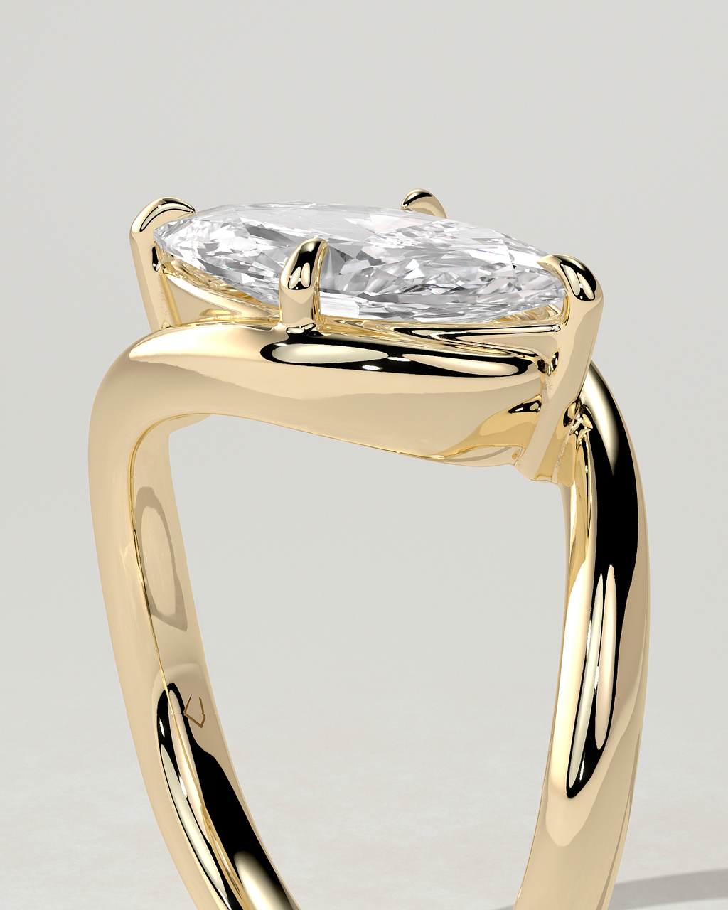 Beverly Solitaire Marquise Ring