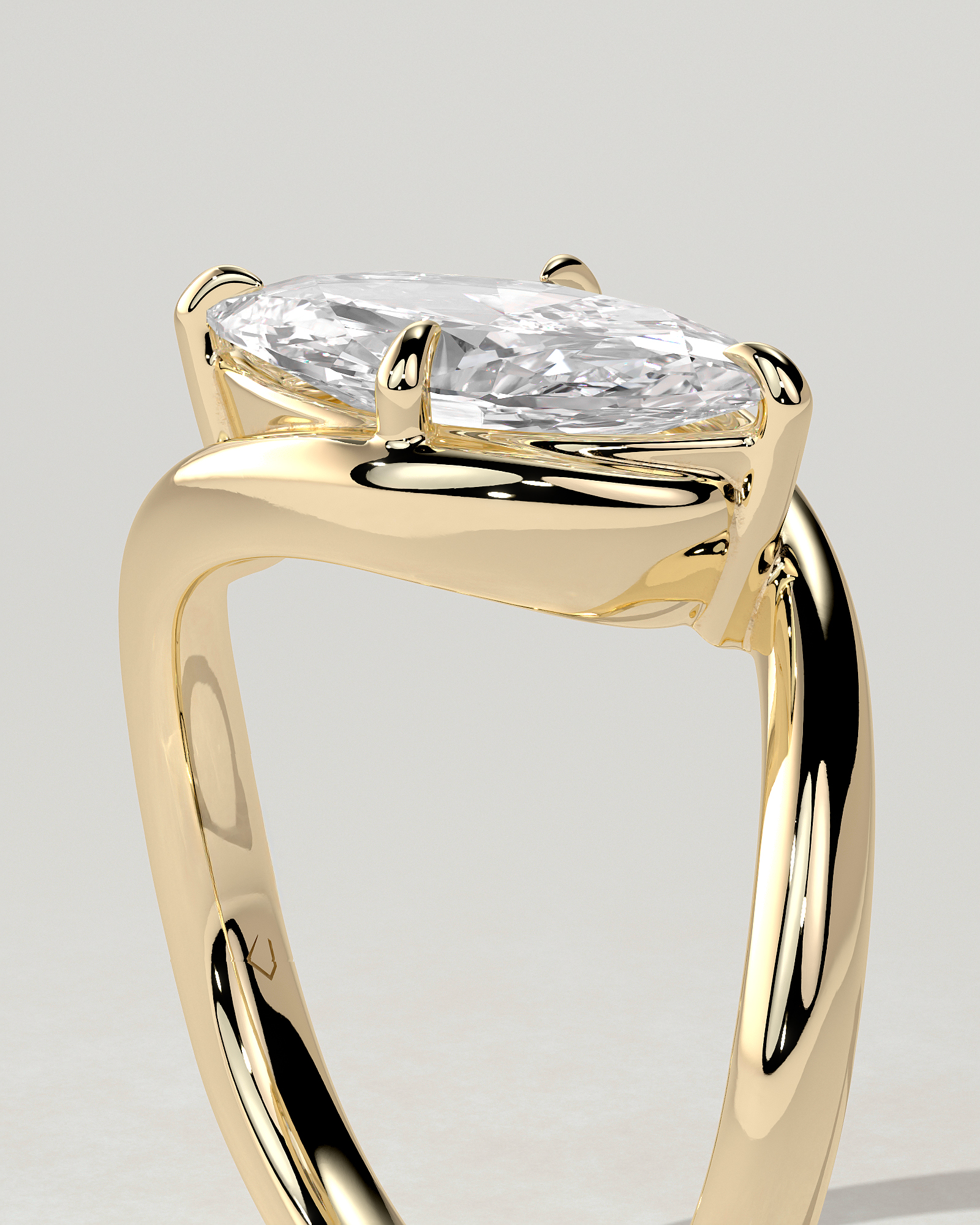 Beverly Solitaire Marquise Ring