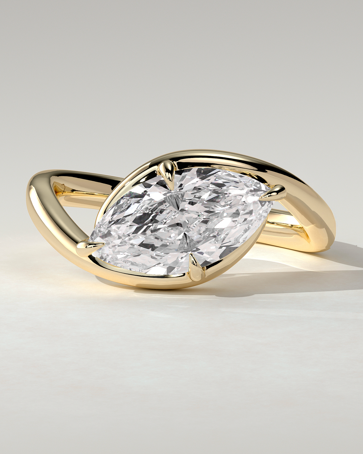 Beverly Solitaire Marquise Ring
