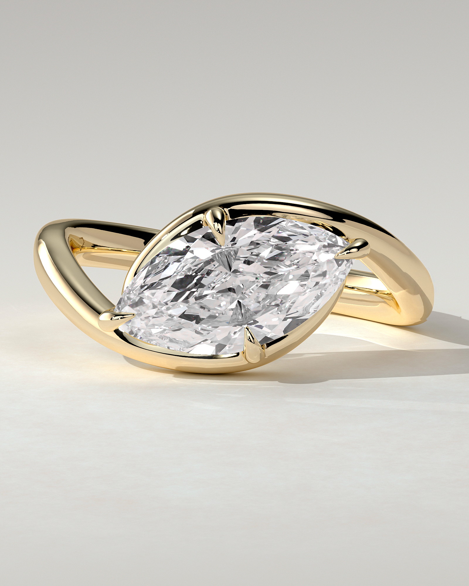 Beverly Solitaire Marquise Ring