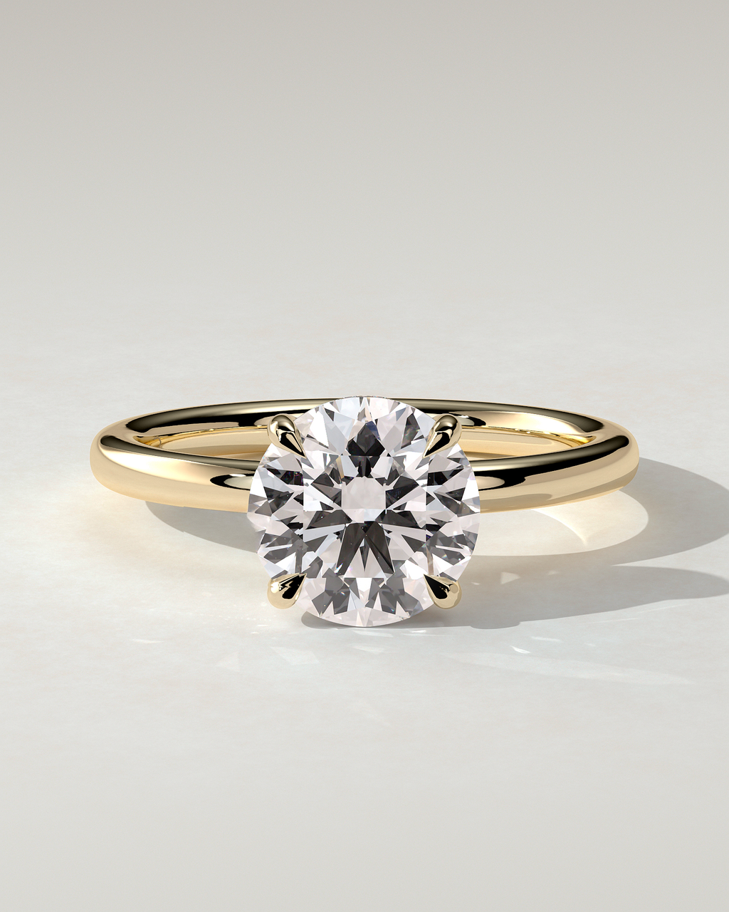 Bindi Solitaire Round Ring