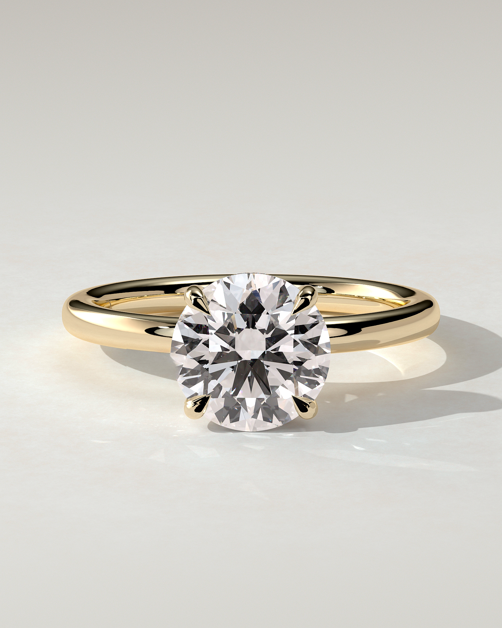 Bindi Solitaire Round Ring