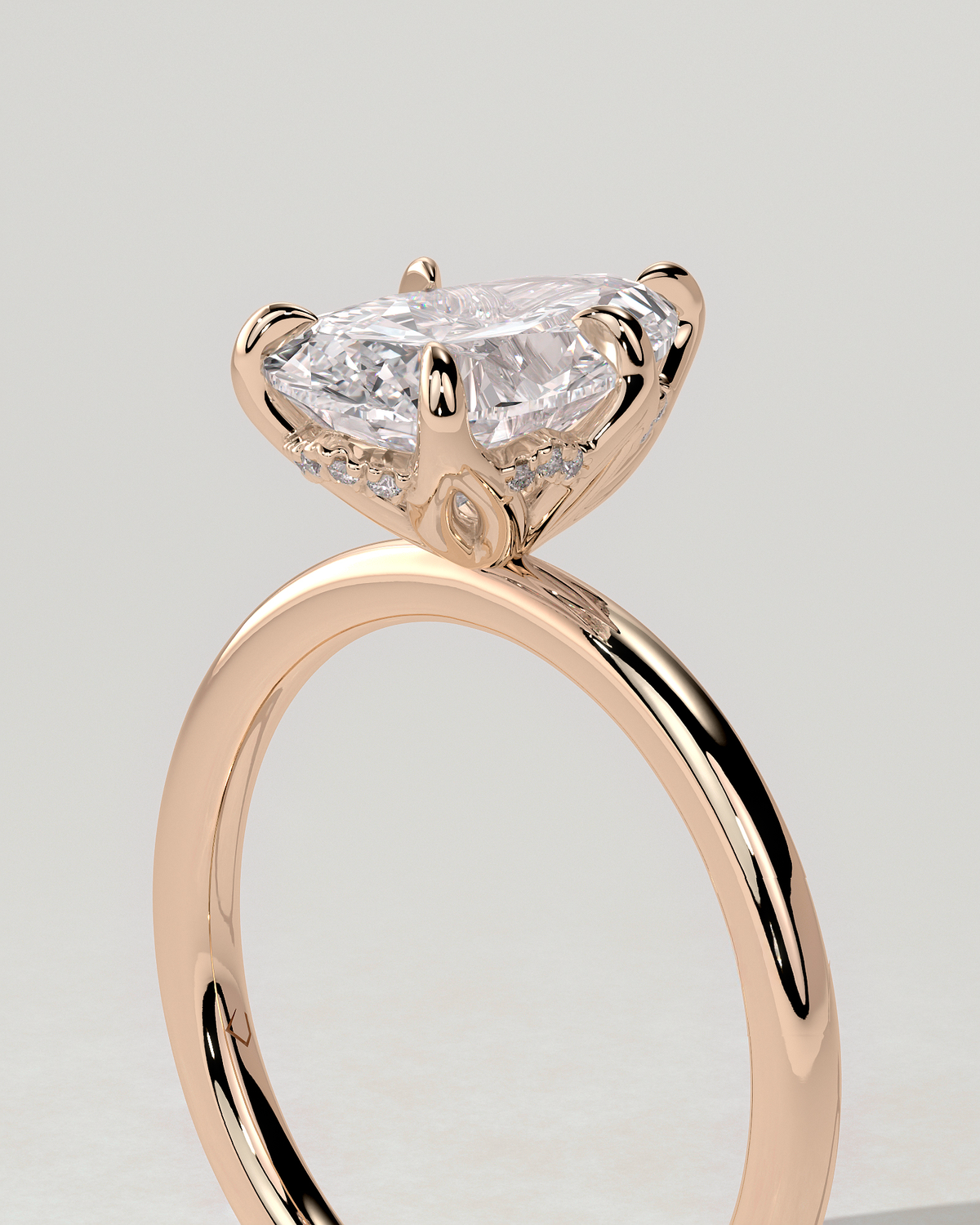 Blossom Solitaire Pear Ring