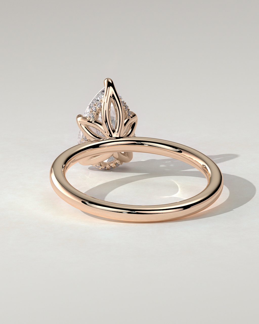 Blossom Solitaire Pear Ring