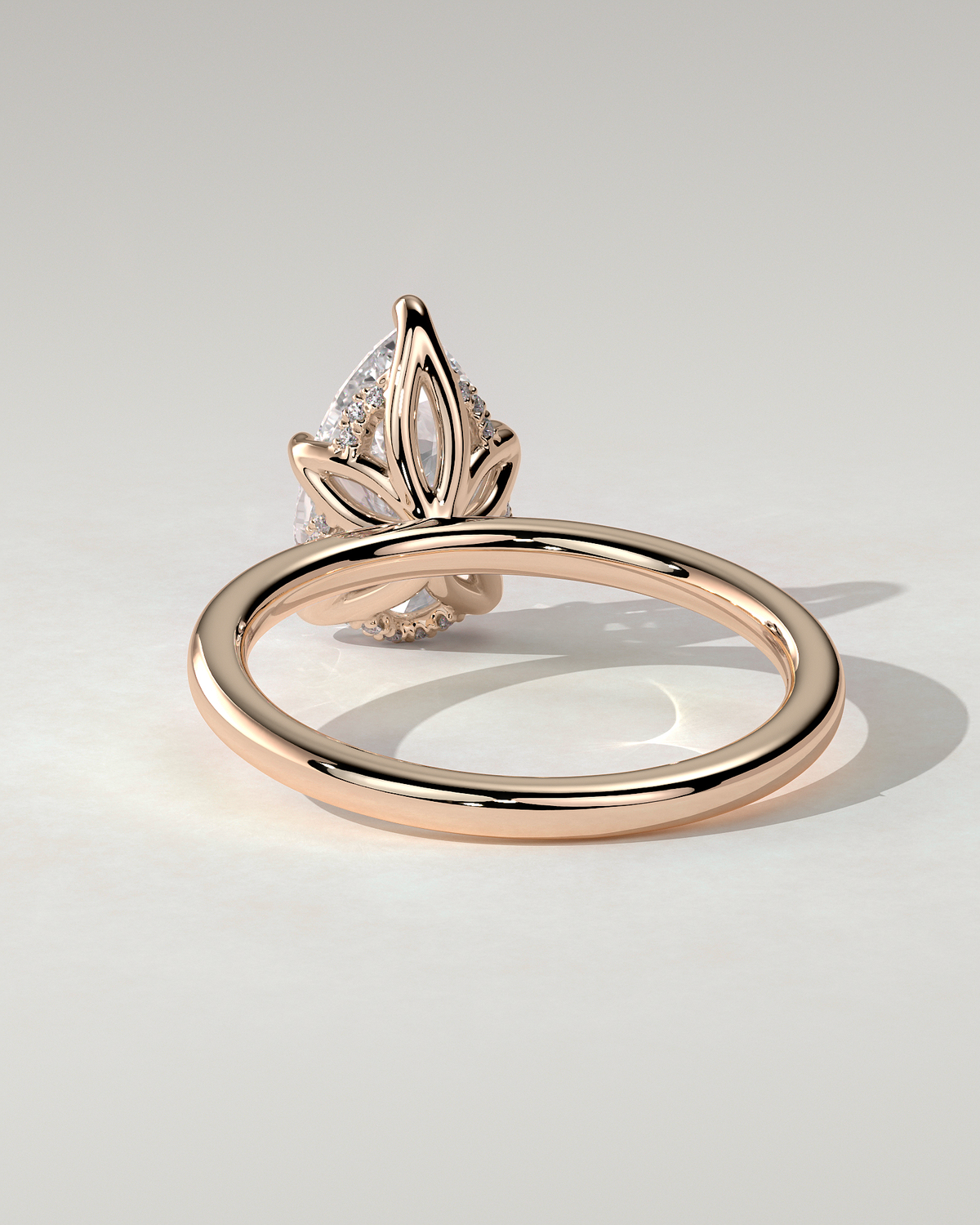 Blossom Solitaire Pear Ring