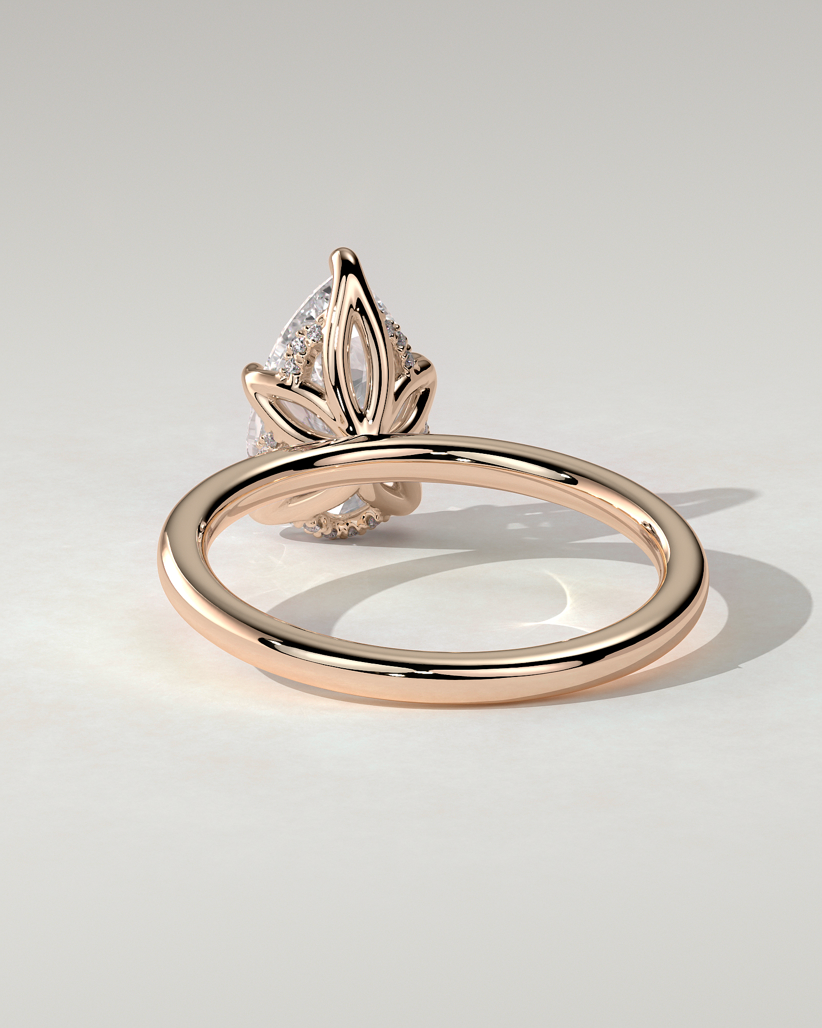 Blossom Solitaire Pear Ring