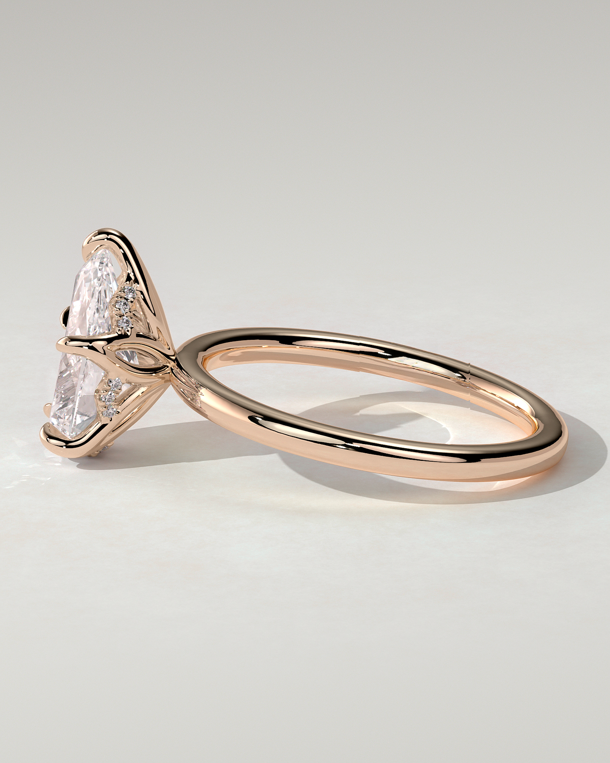Blossom Solitaire Pear Ring