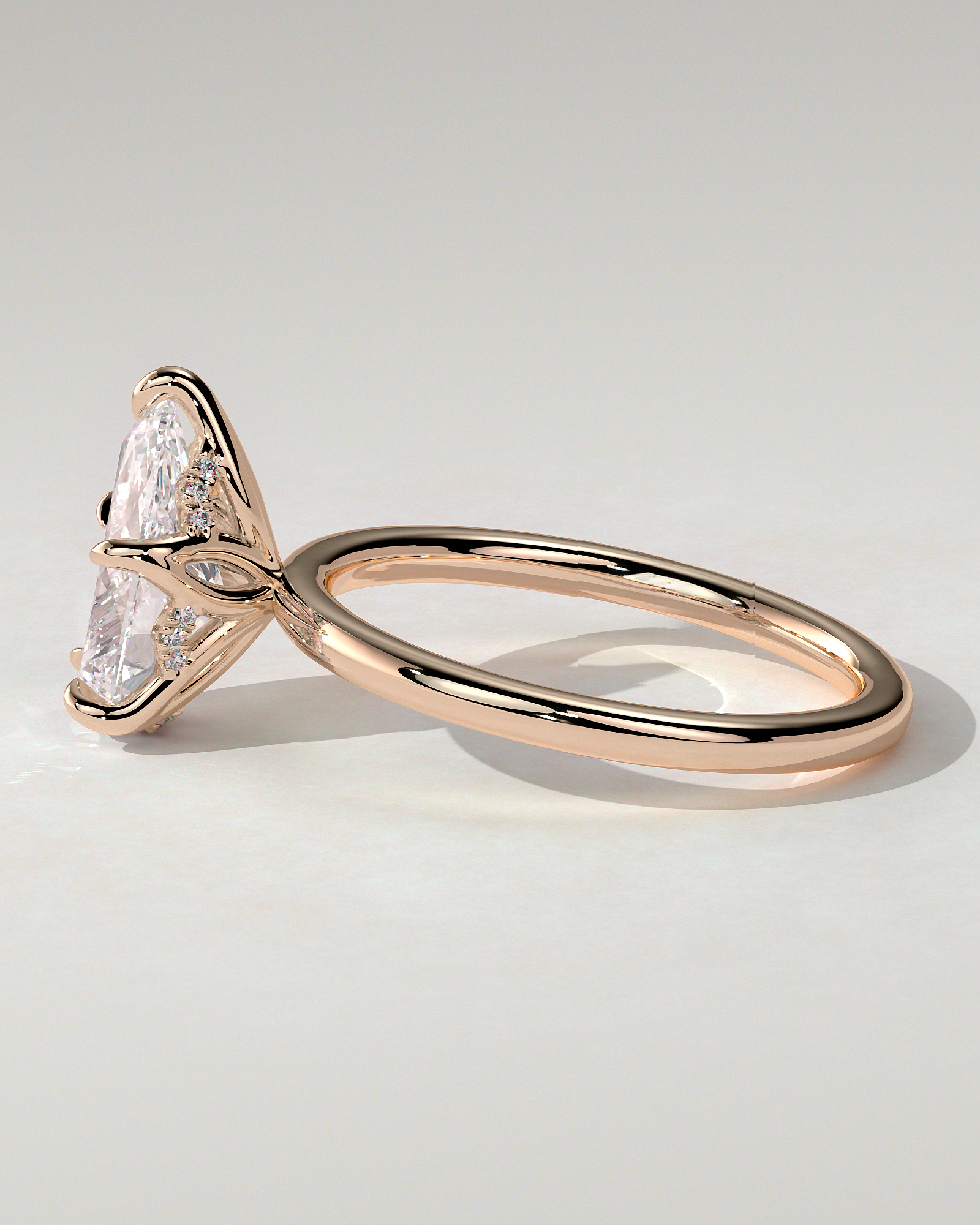 Blossom Solitaire Pear Ring