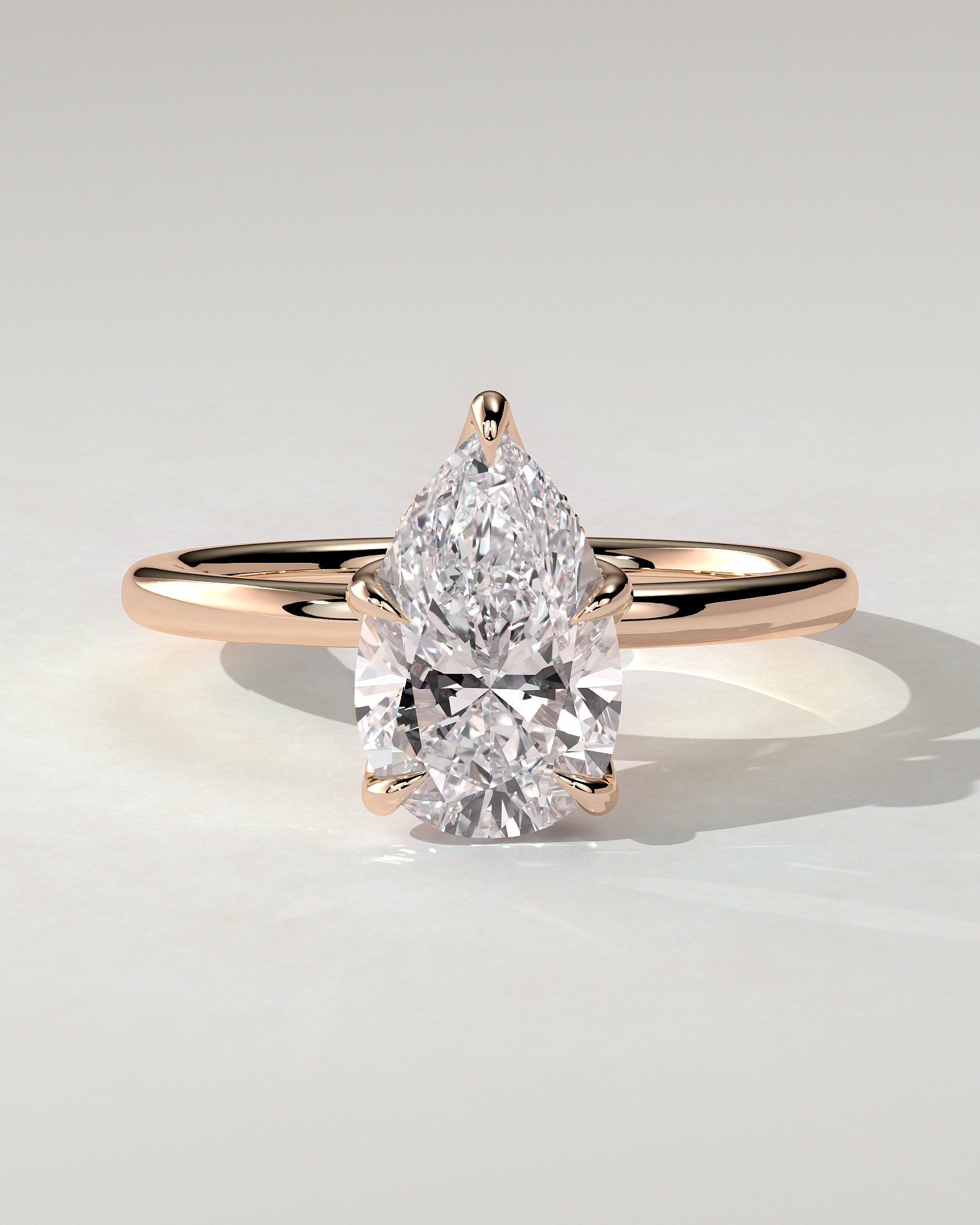 Blossom Solitaire Pear Ring