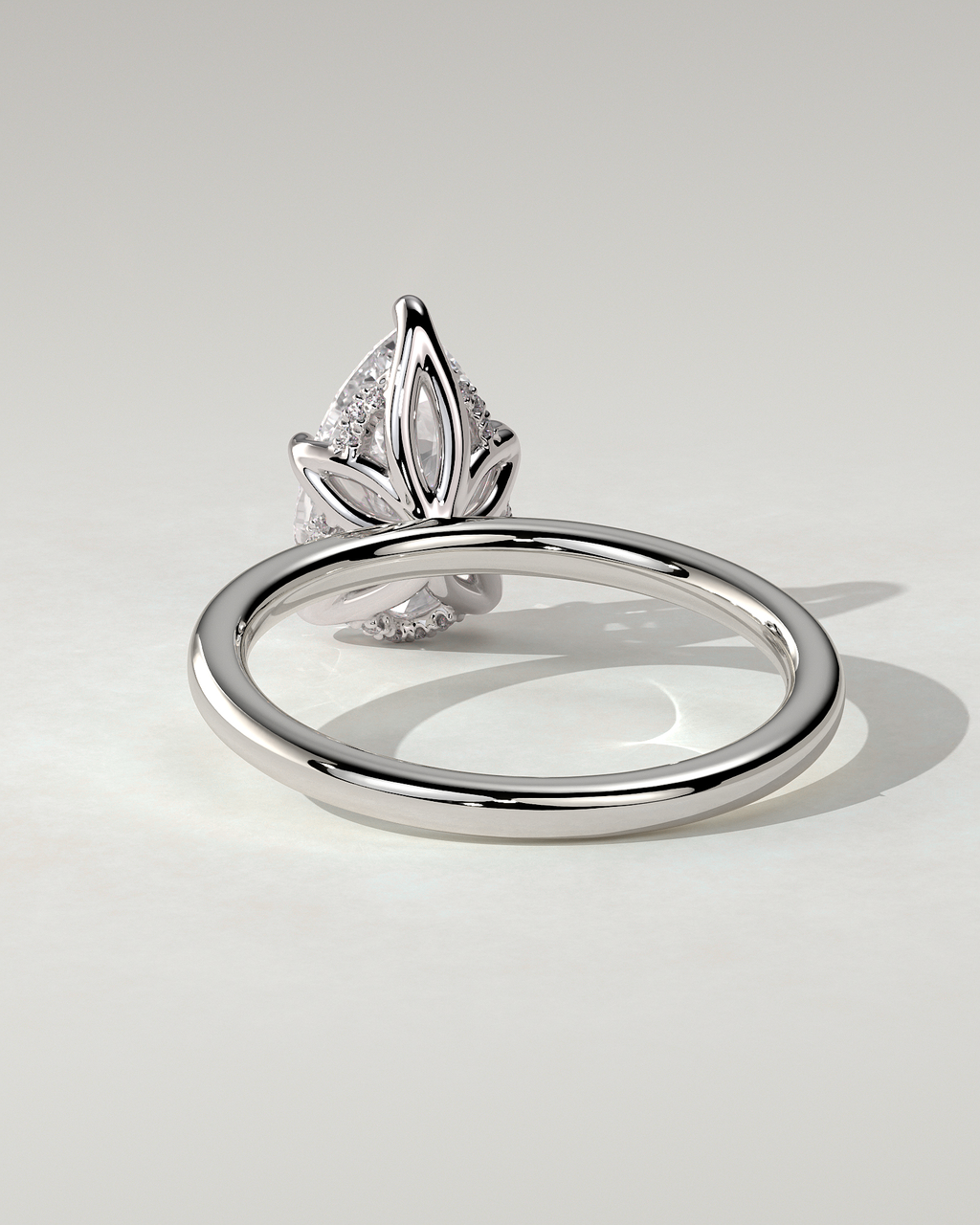 Blossom Solitaire Pear Ring