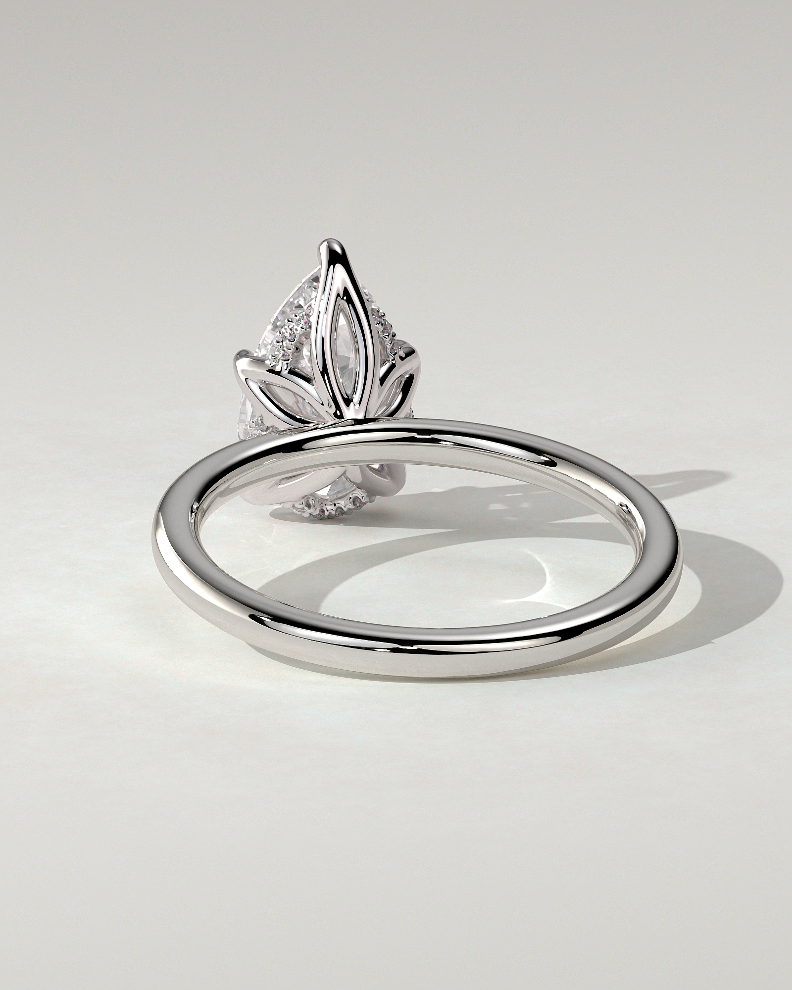 Blossom Solitaire Pear Ring