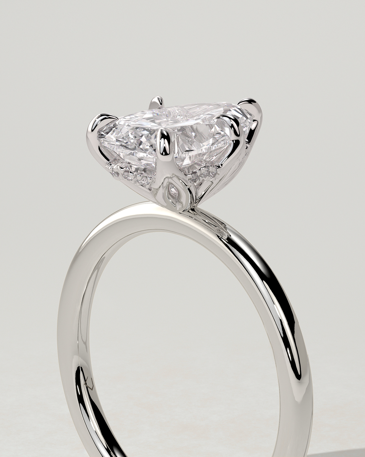 Blossom Solitaire Pear Ring