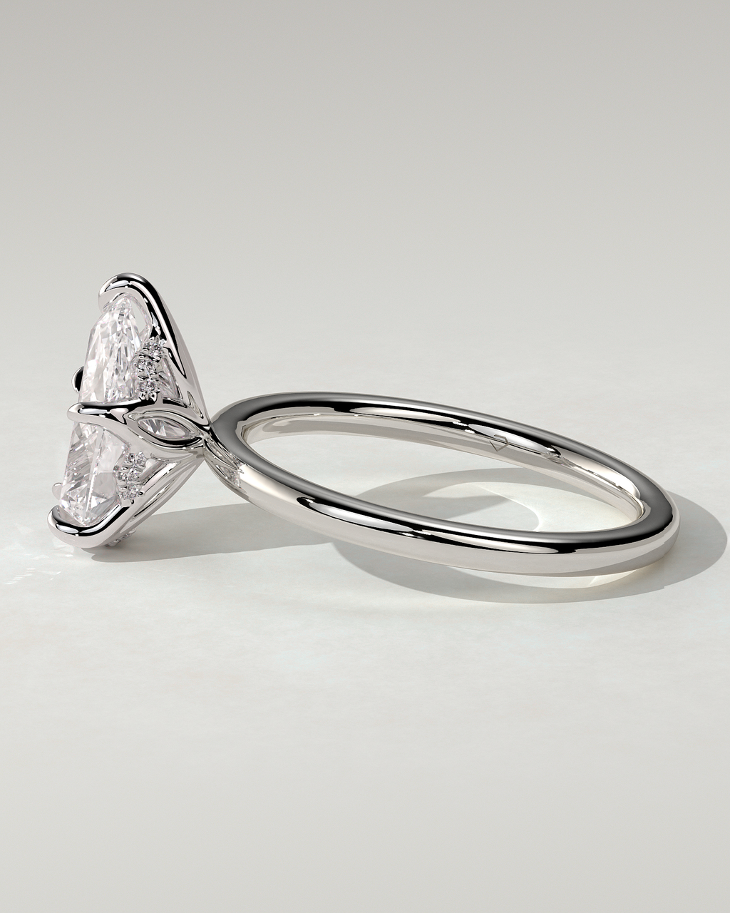 Blossom Solitaire Pear Ring