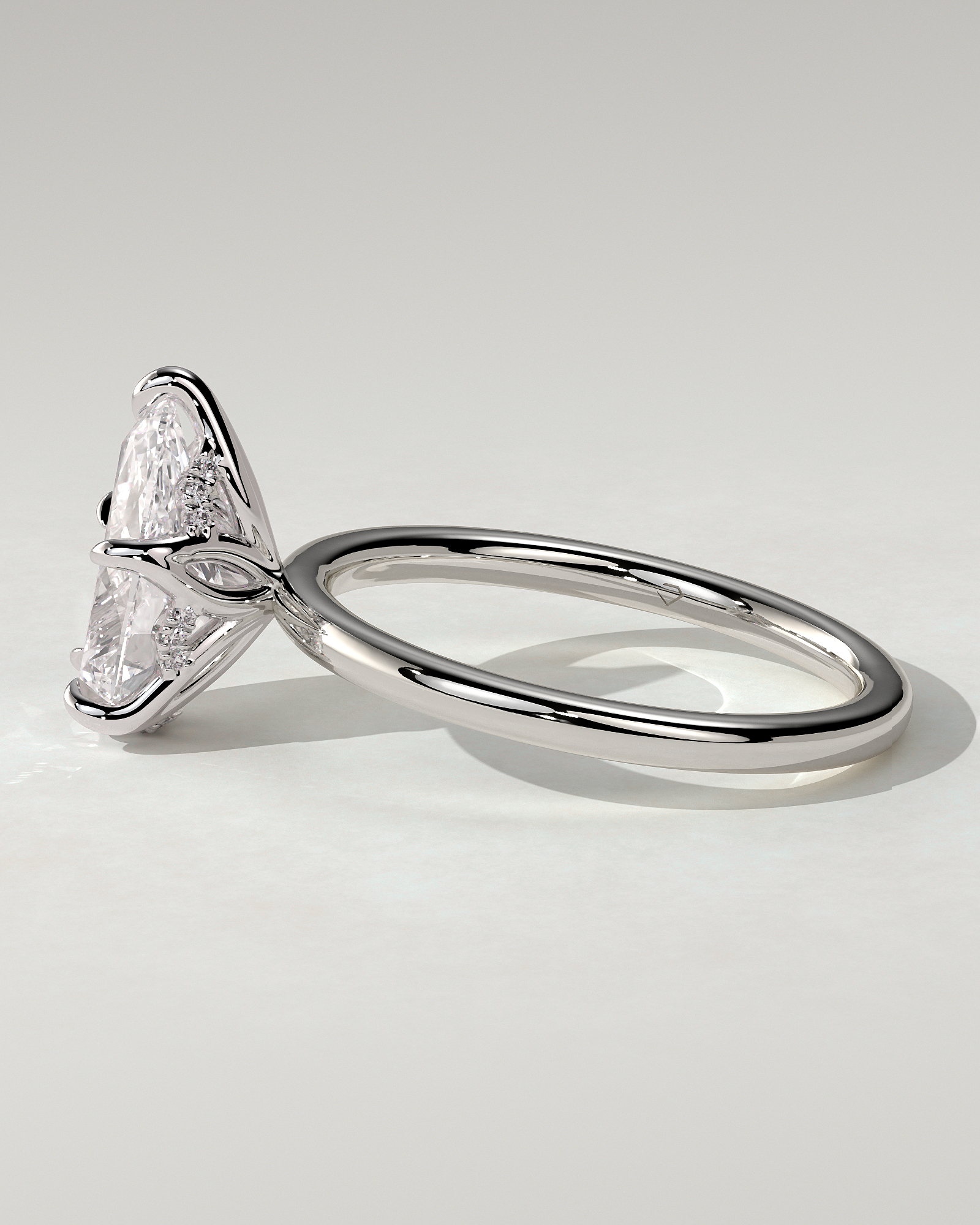 Blossom Solitaire Pear Ring