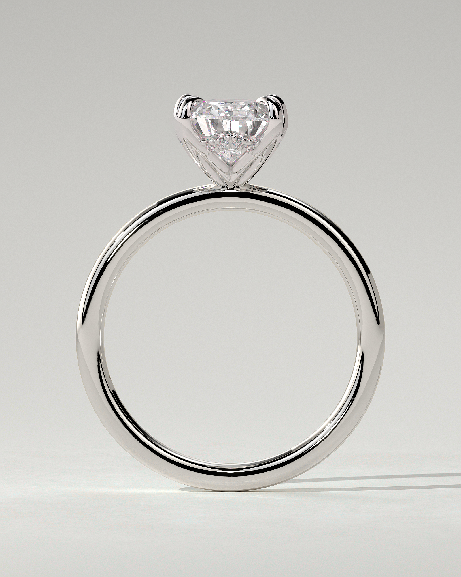 Blossom Solitaire Pear Ring