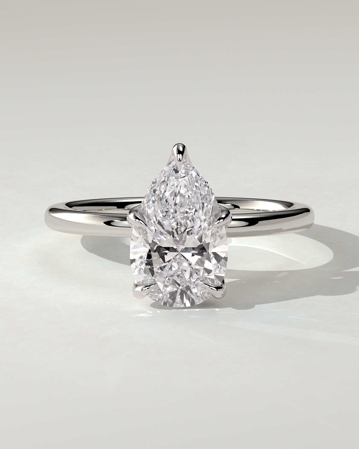 Blossom Solitaire Pear Ring