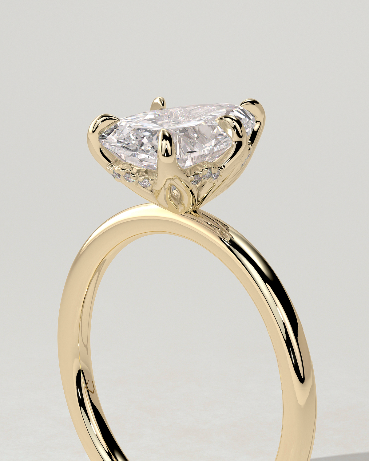 Blossom Solitaire Pear Ring