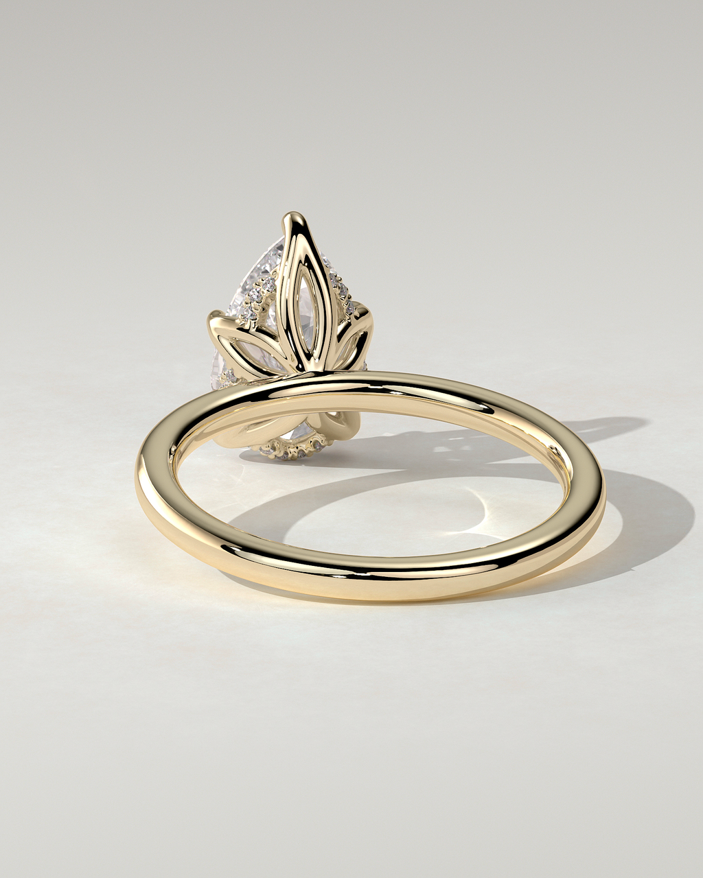 Blossom Solitaire Pear Ring