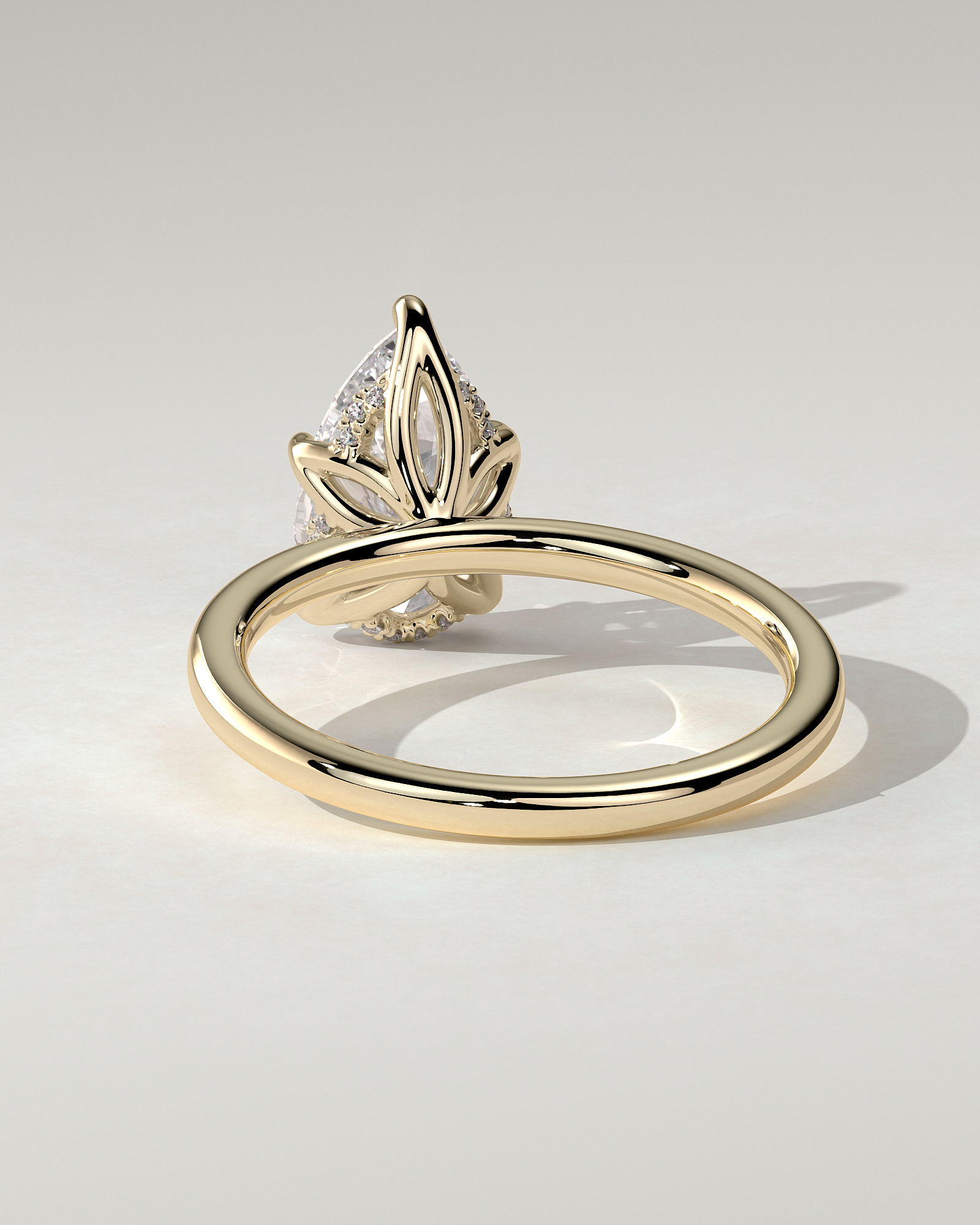 Blossom Solitaire Pear Ring
