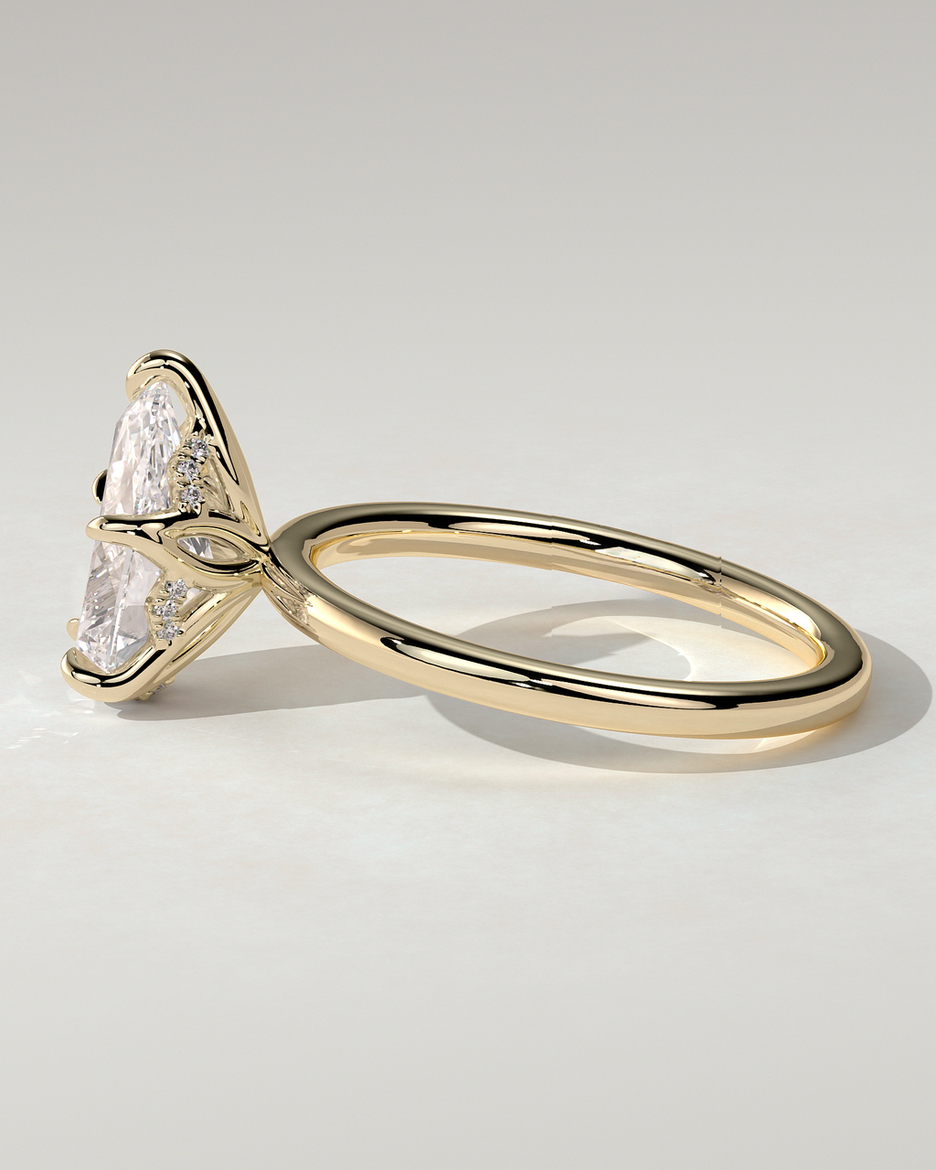 Blossom Solitaire Pear Ring