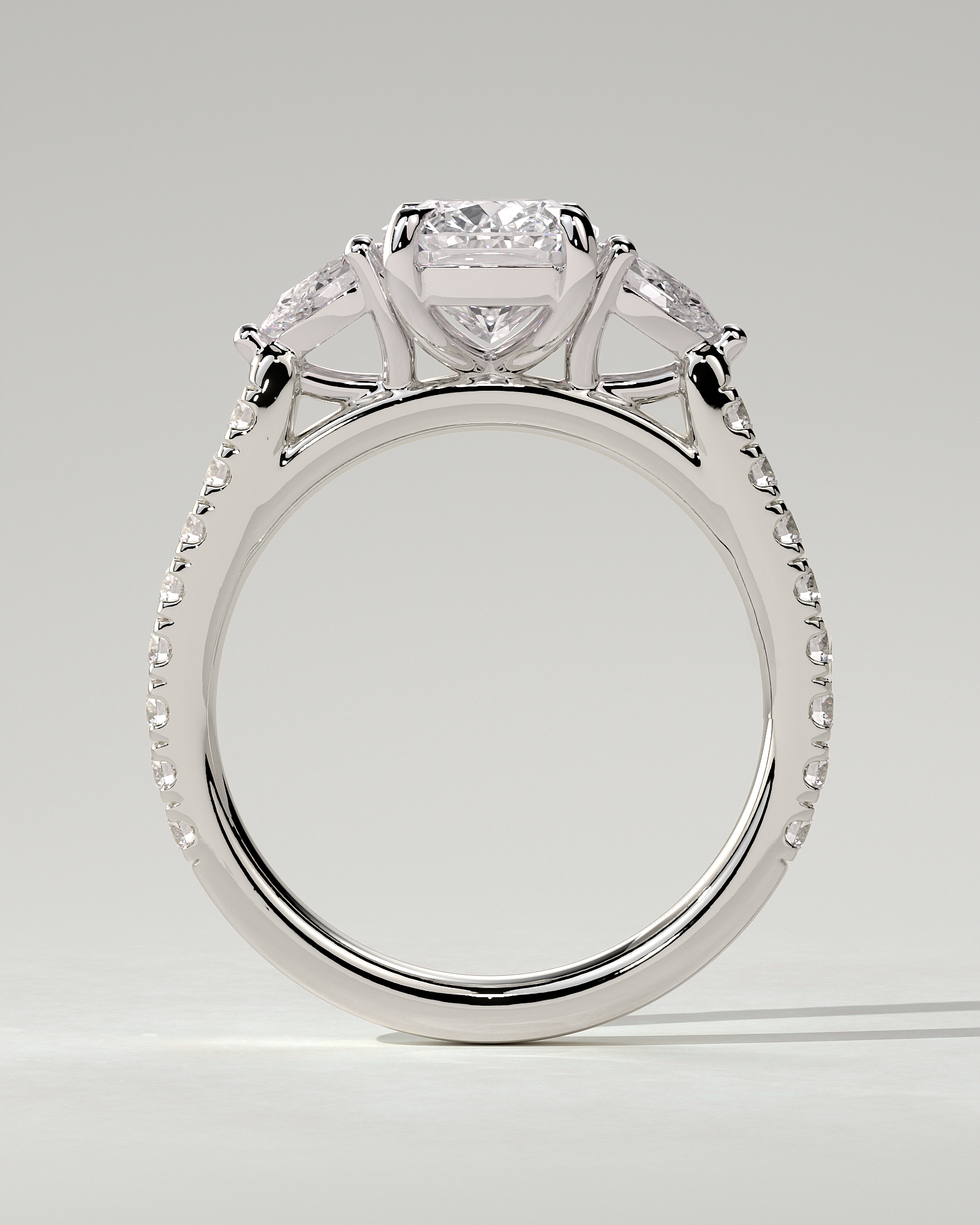 Bree Trilogy Cushion Ring
