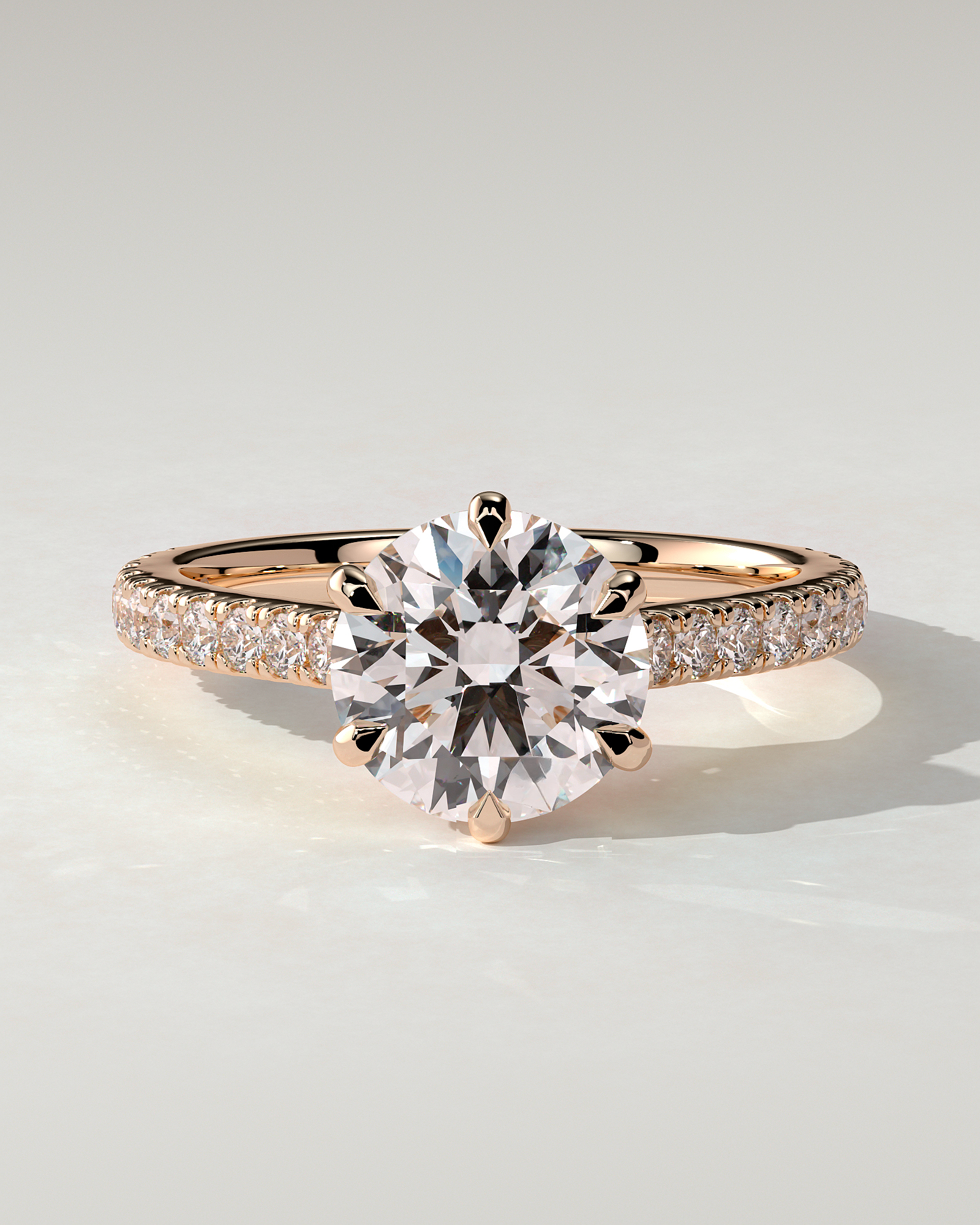 Briar Solitaire Round Ring