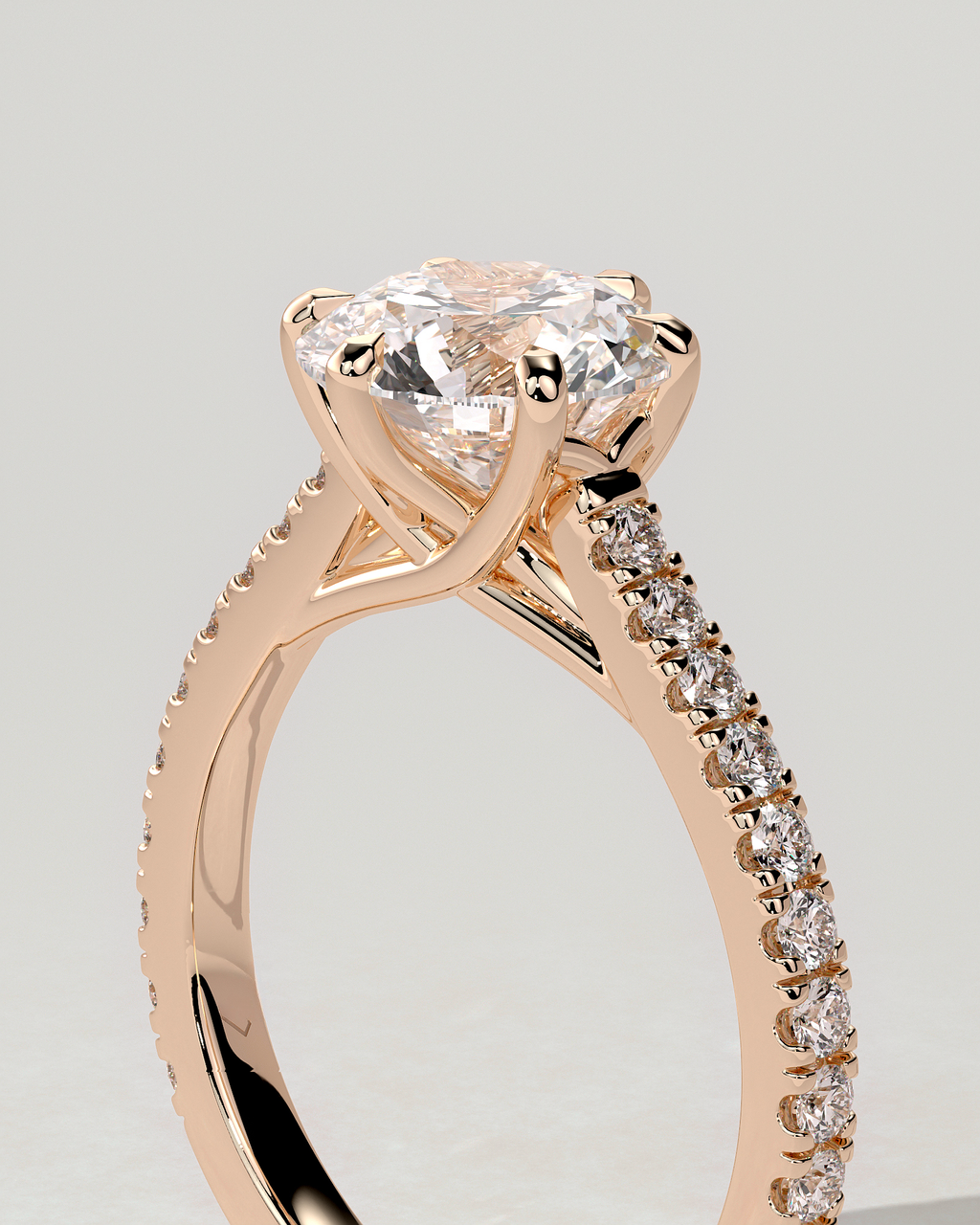 Briar Solitaire Round Ring