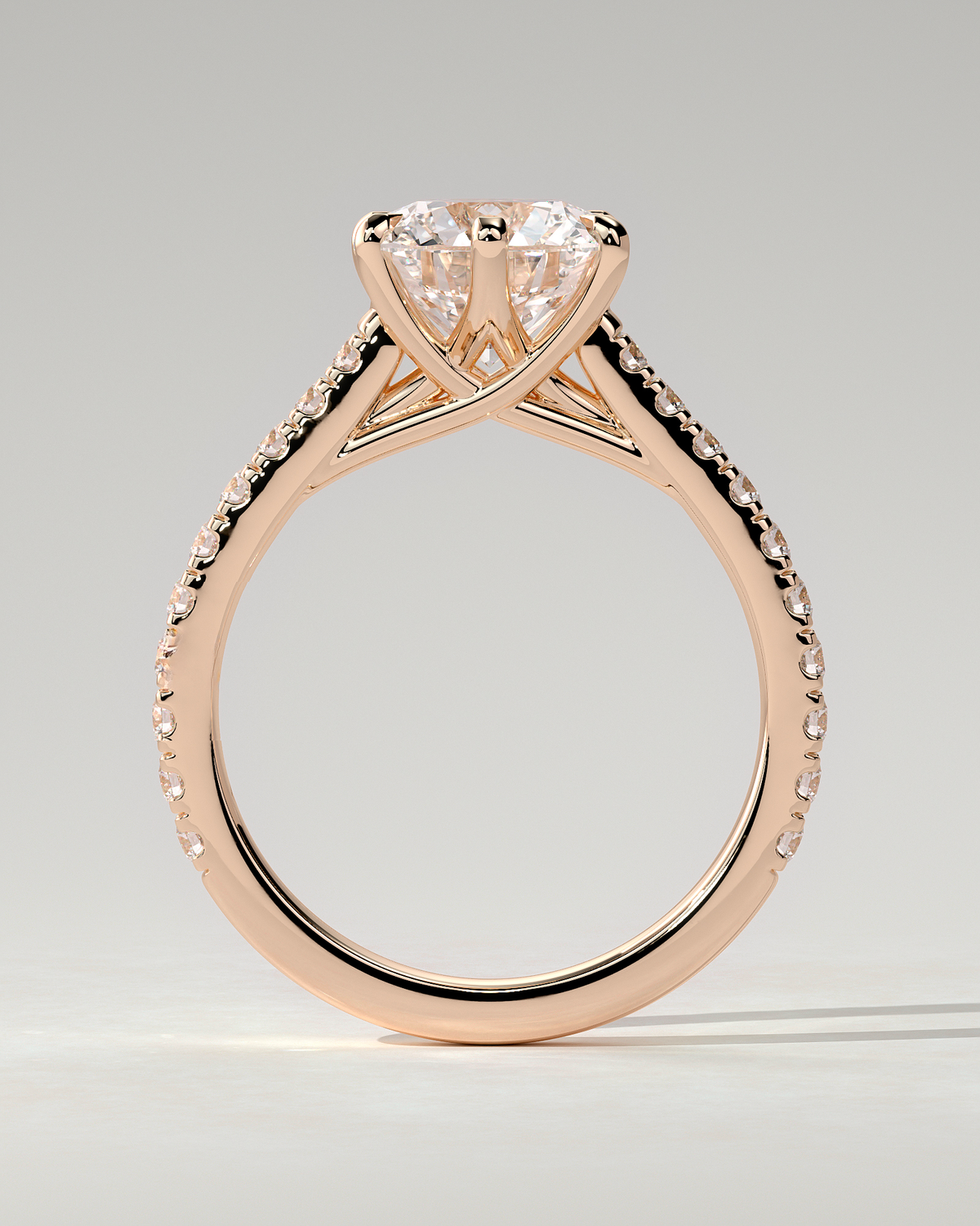 Briar Solitaire Round Ring