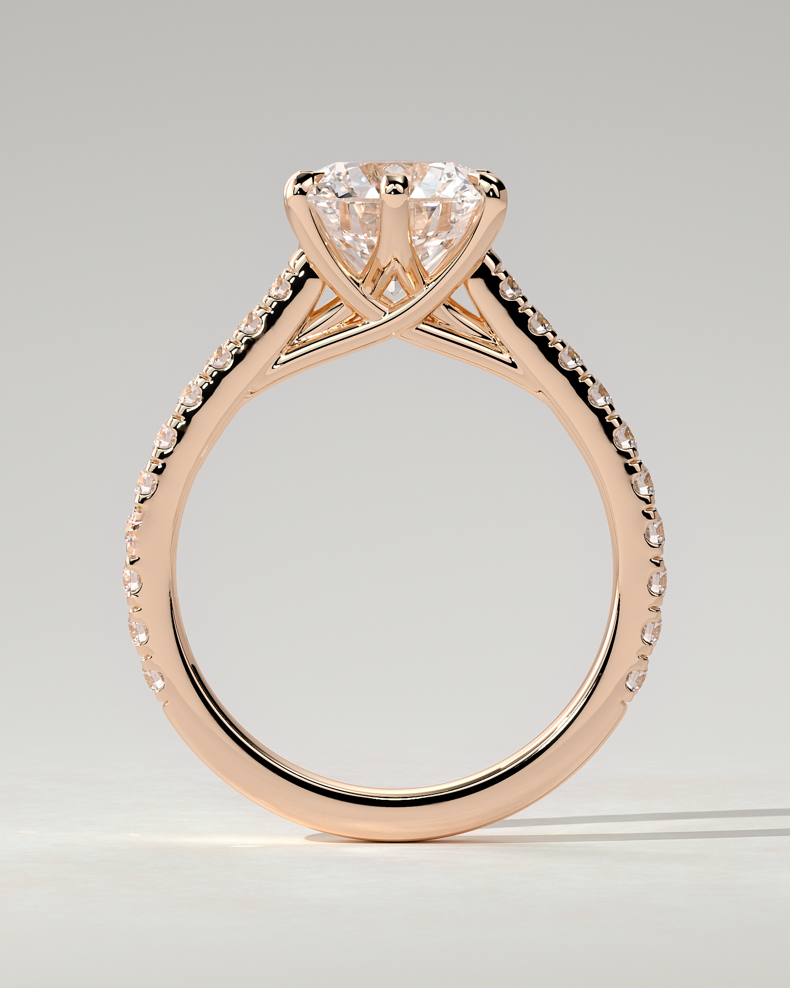Briar Solitaire Round Ring