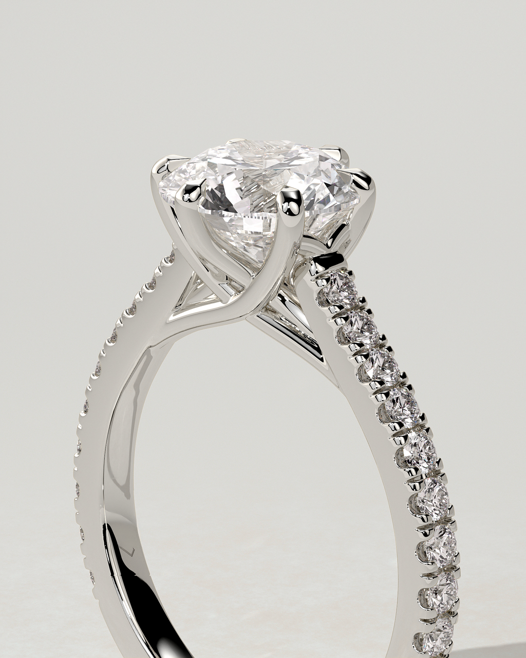 Briar Solitaire Round Ring