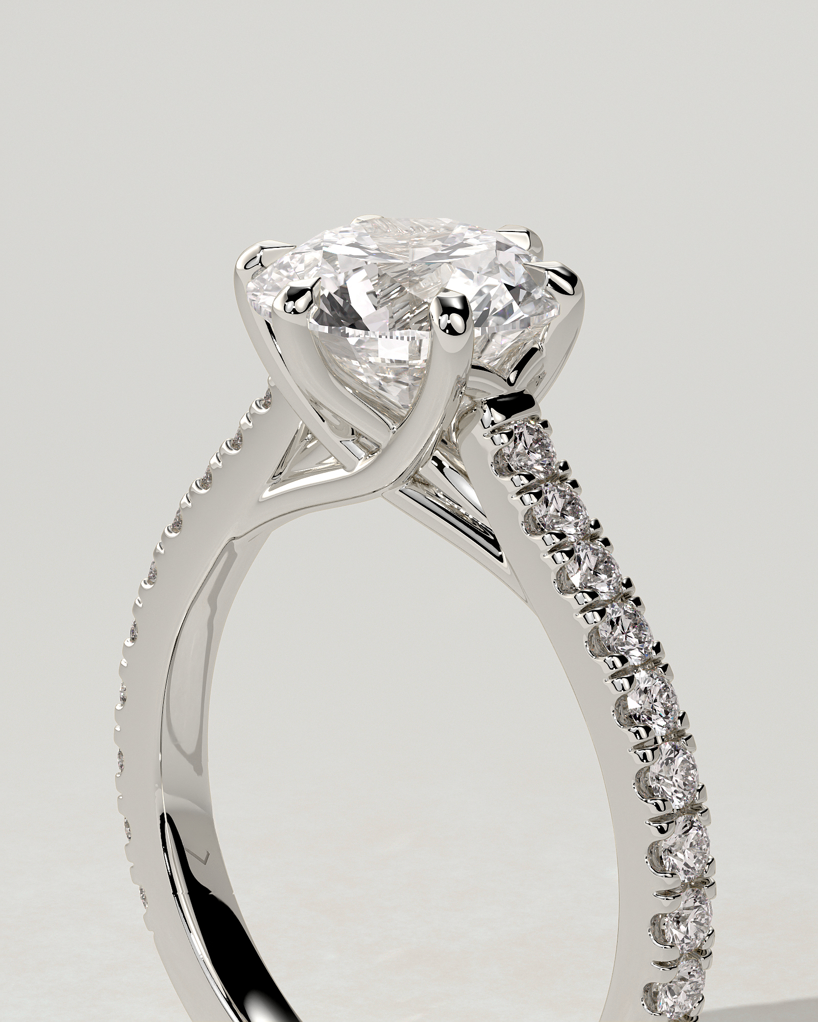 Briar Solitaire Round Ring