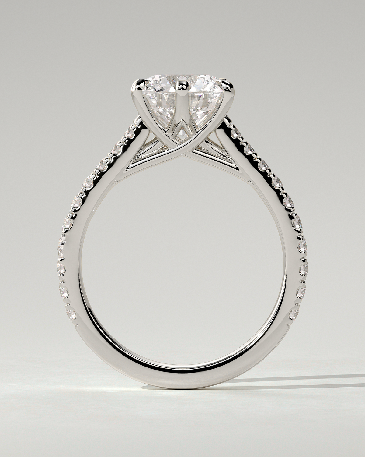 Briar Solitaire Round Ring