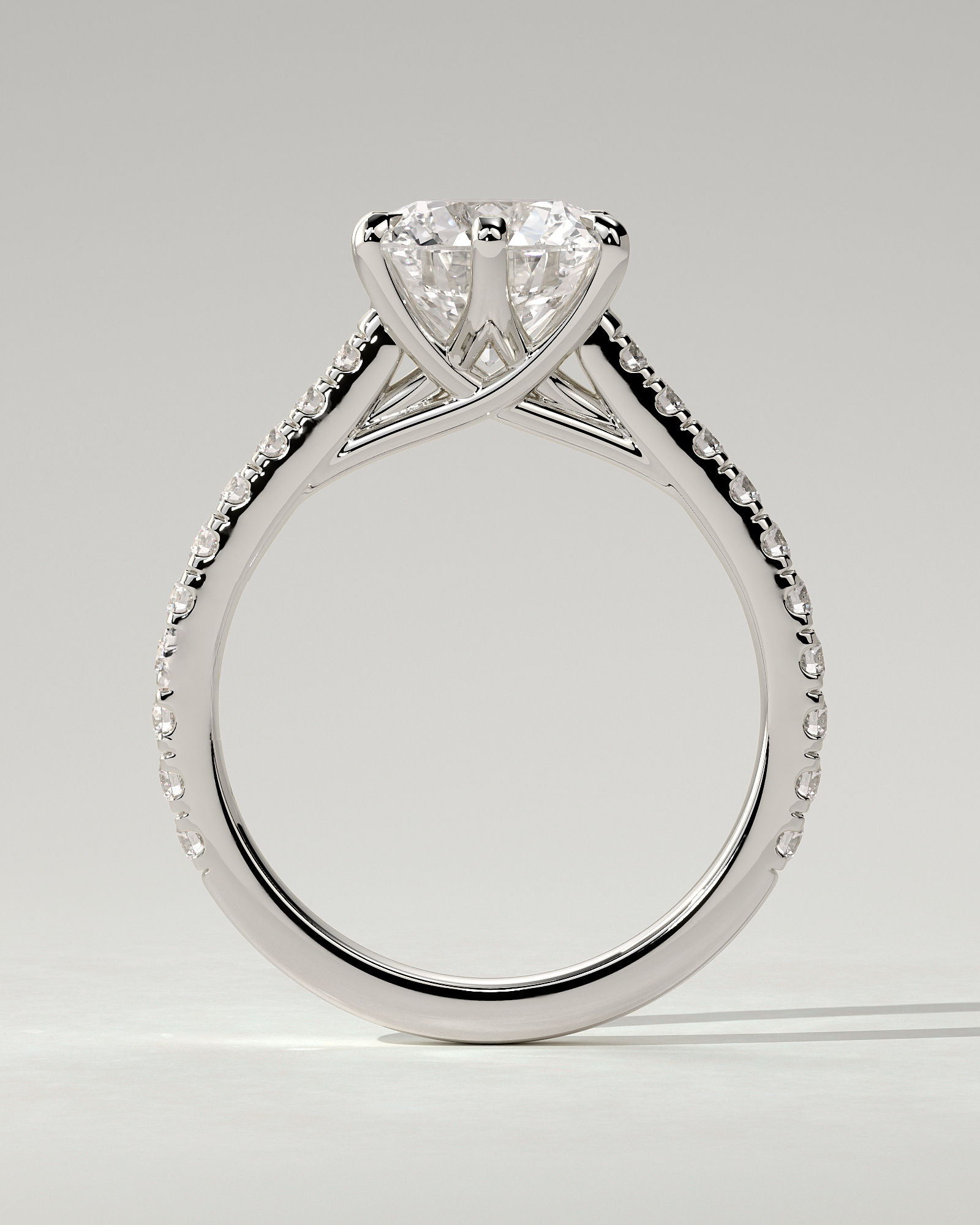 Briar Solitaire Round Ring